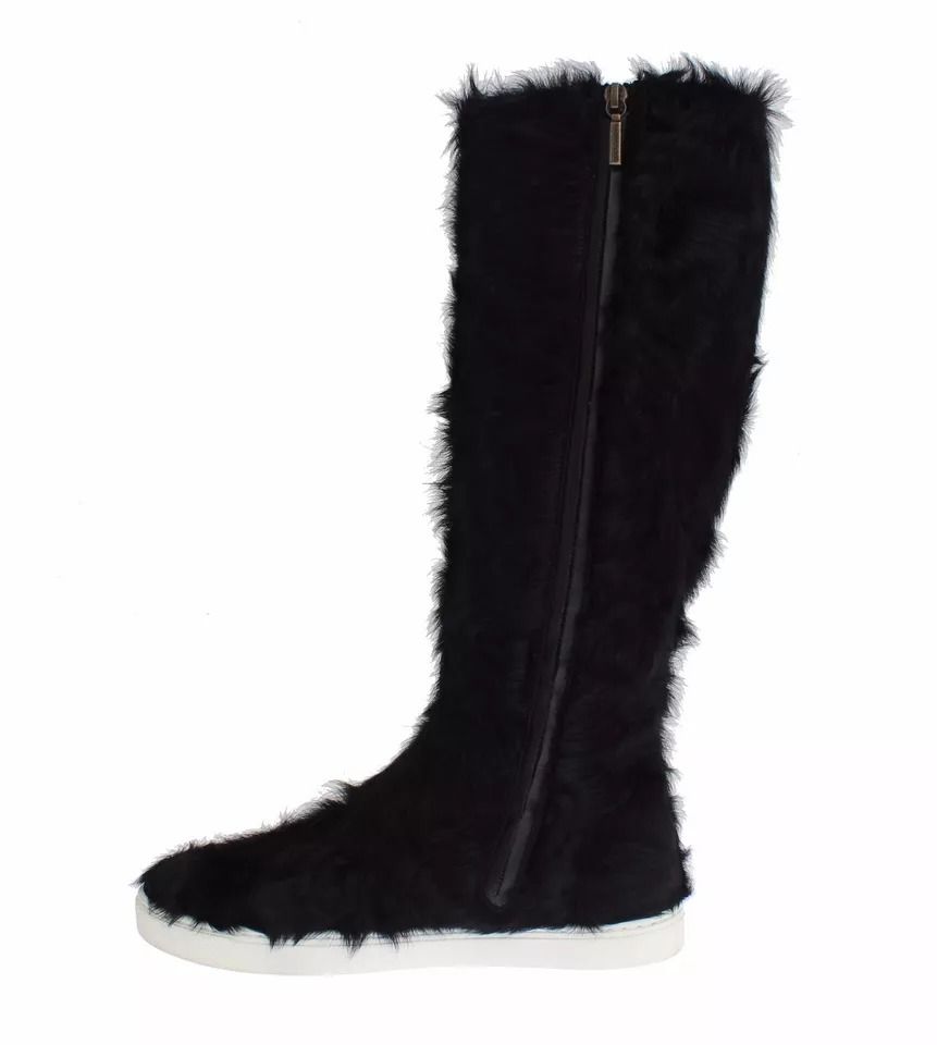 Xiangao Lamb Fur Leather Boots Women's Shoes - Dolce & Gabbana - Modalova