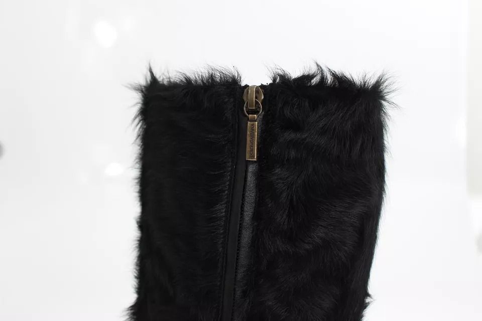 Xiangao Lamb Fur Leather Boots Women's Shoes - Dolce & Gabbana - Modalova