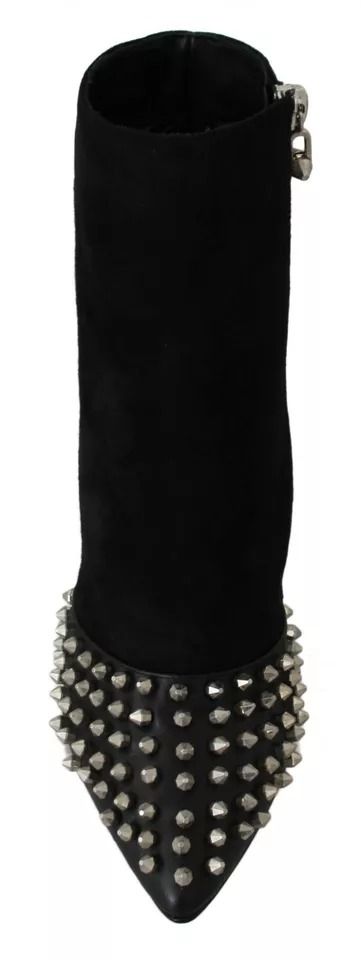 Suede Studded Heels Ankle Boots Women's Shoes - Philipp Plein - Modalova