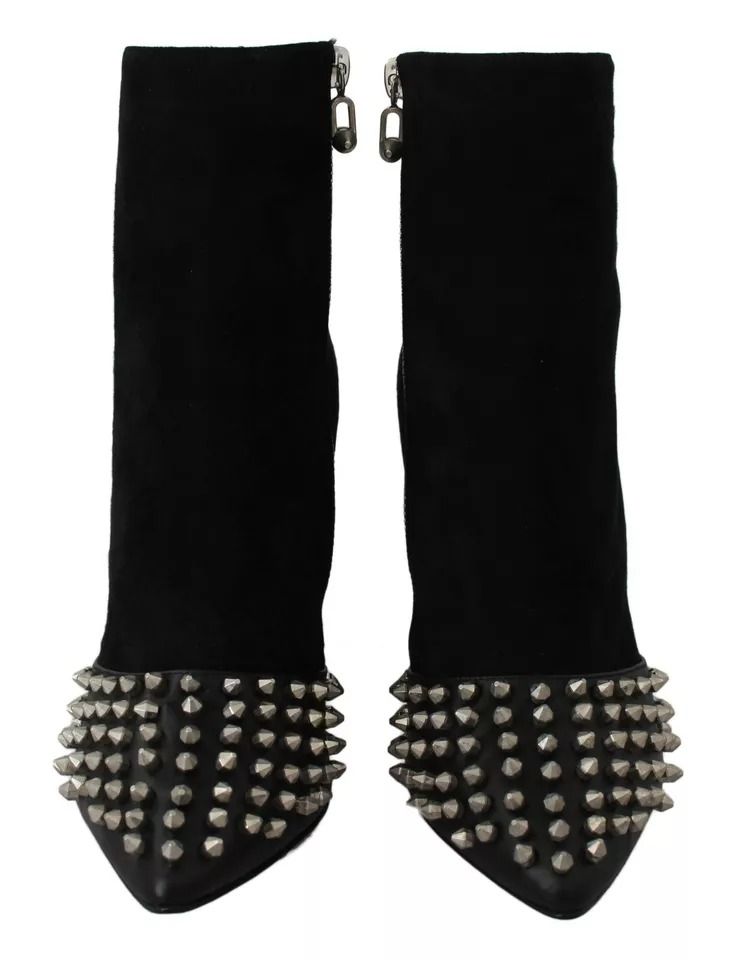 Suede Studded Heels Ankle Boots Women's Shoes - Philipp Plein - Modalova