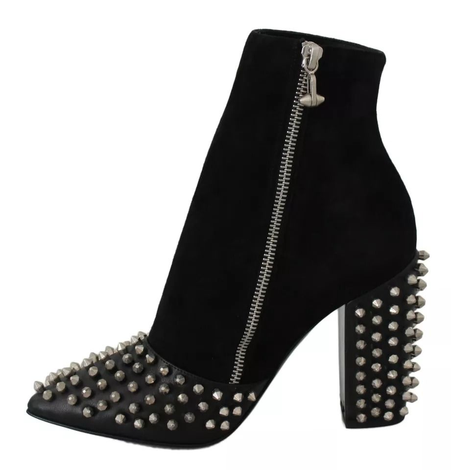 Suede Studded Heels Ankle Boots Women's Shoes - Philipp Plein - Modalova