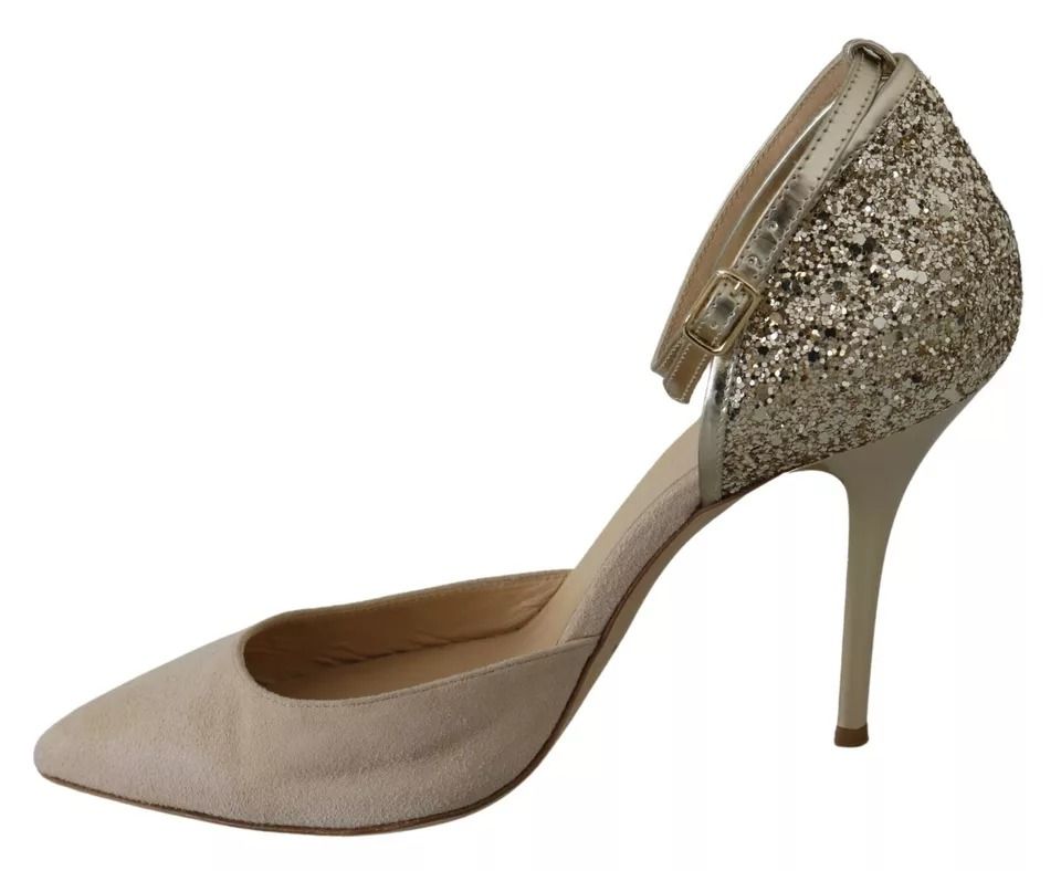 Linen Ankle Strap High Heels Women's Shoes (Pre-Owned) - Elisabetta Franchi - Modalova
