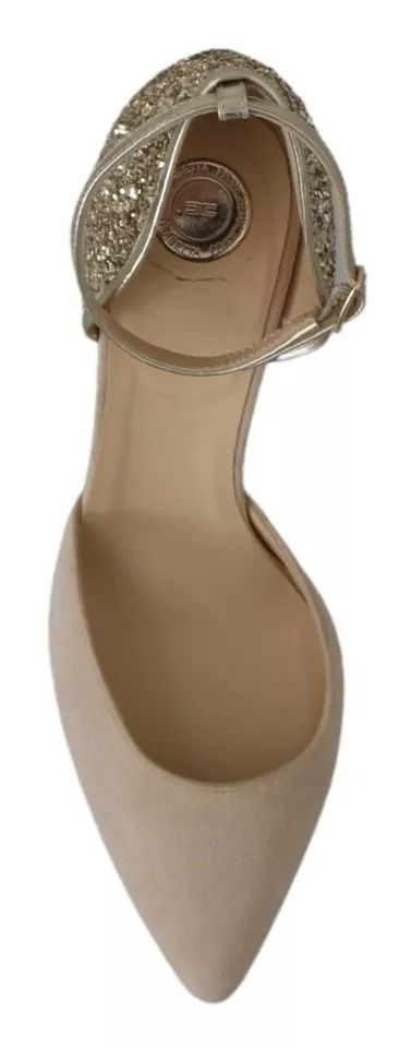 Linen Ankle Strap High Heels Women's Shoes (Pre-Owned) - Elisabetta Franchi - Modalova