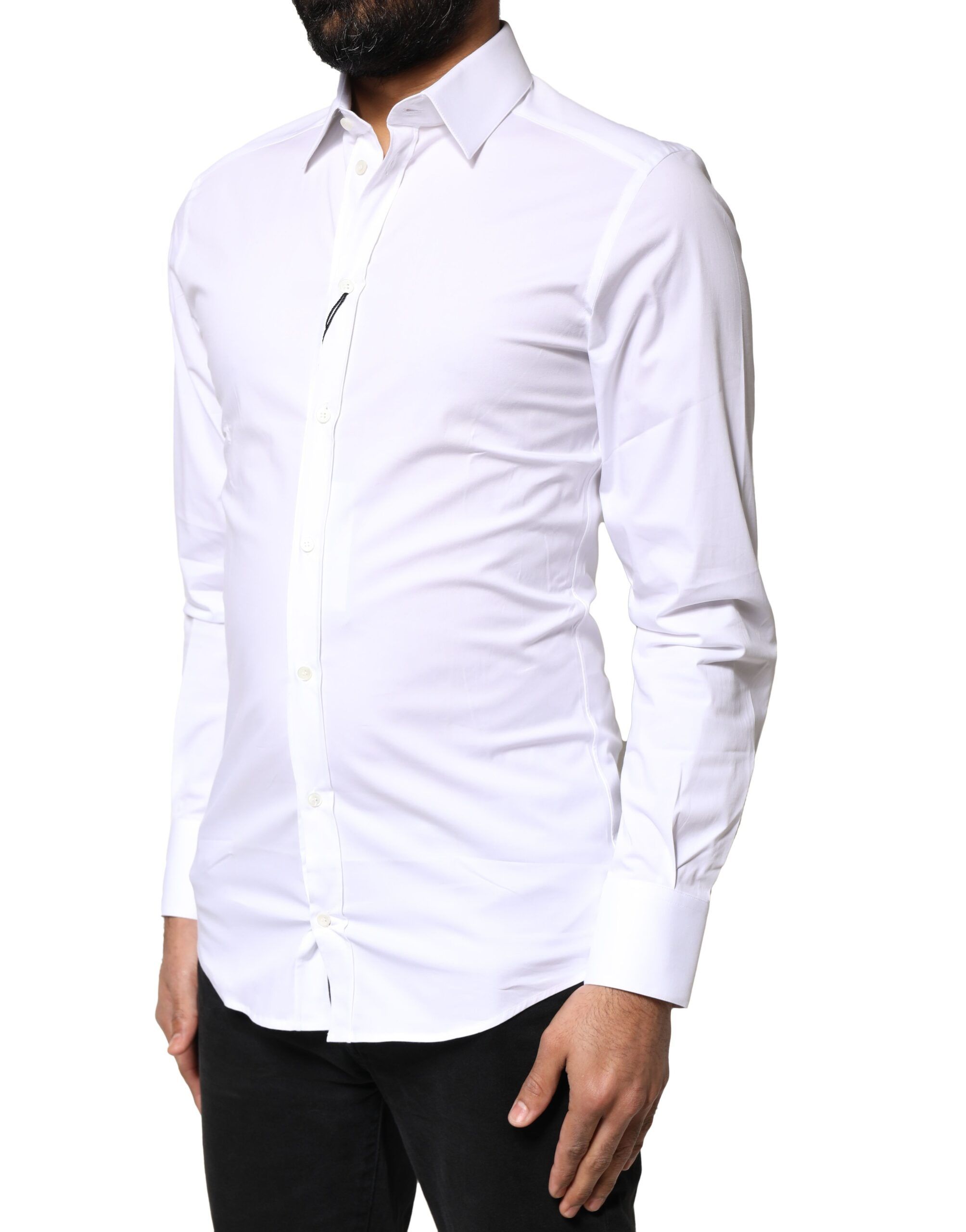 GOLD Cotton Long Sleeves Dress Men's Shirt - Dolce & Gabbana - Modalova