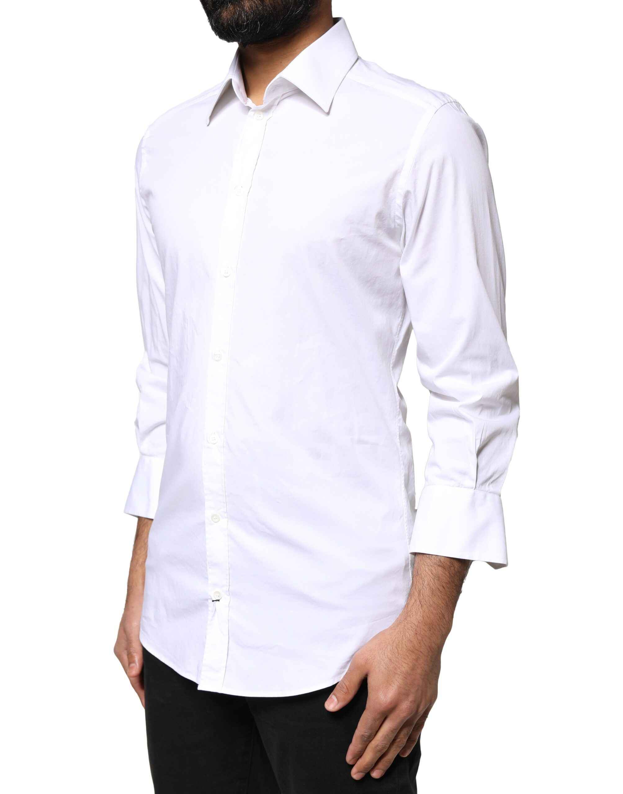 GOLD Cotton Long Sleeves Men Dress Men's Shirt (Pre-Owned) - Dolce & Gabbana - Modalova