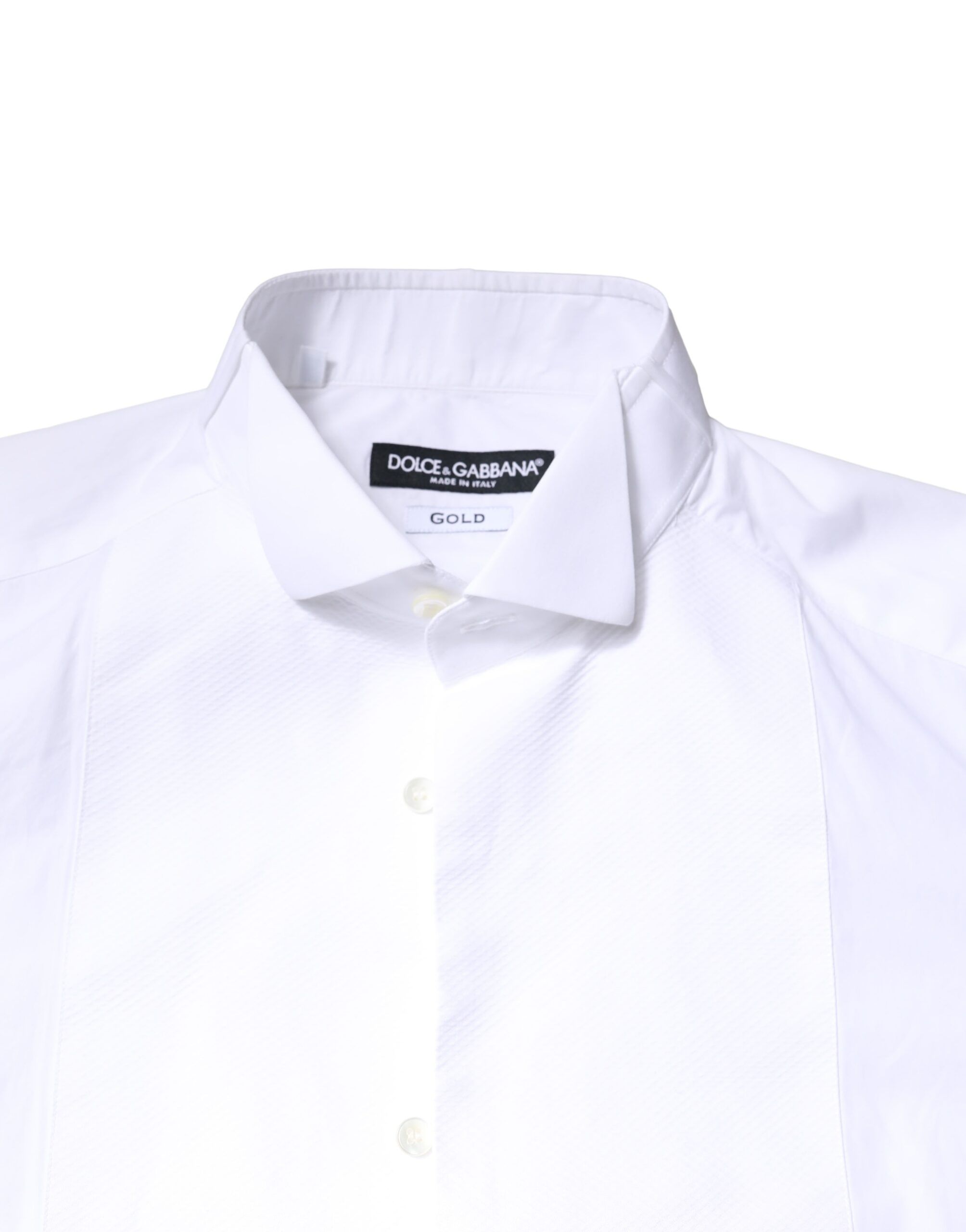 GOLD CottonPoplin Bib Formal Dress Men's Shirt (Pre-Owned) - Dolce & Gabbana - Modalova