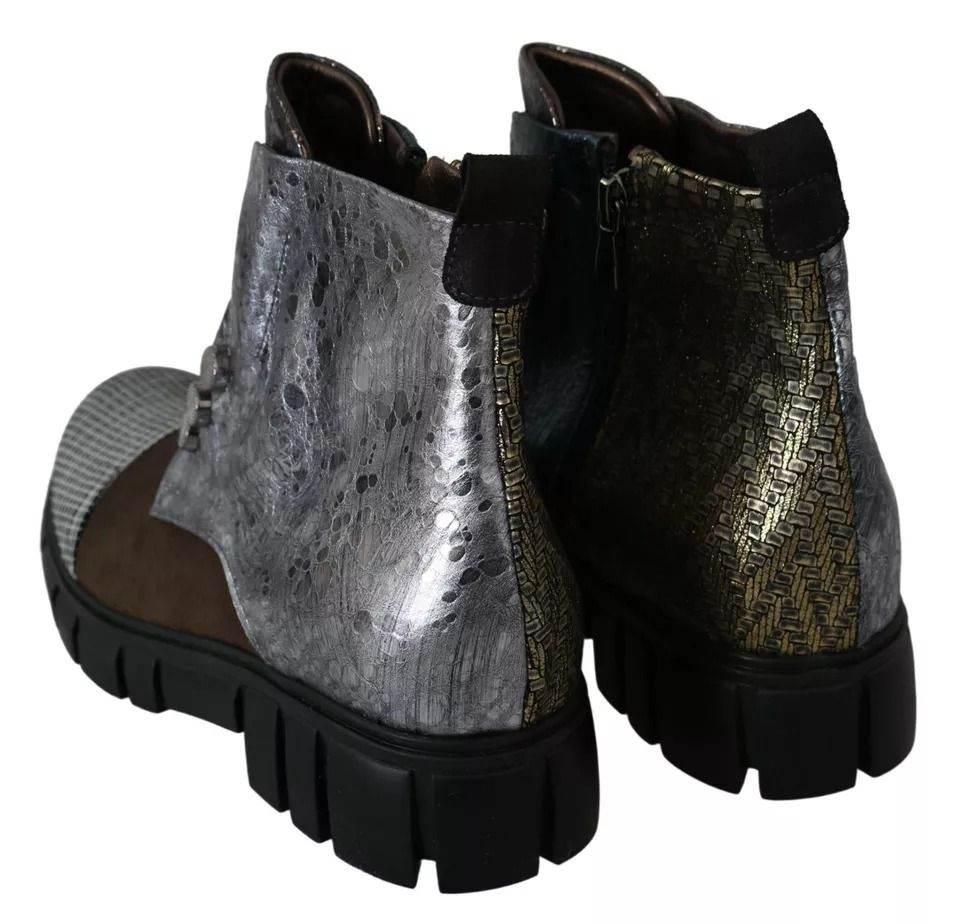 Leather Suede Zipper Ankle Boots Women's Shoes (Pre-Owned) - EBARRITO - Modalova
