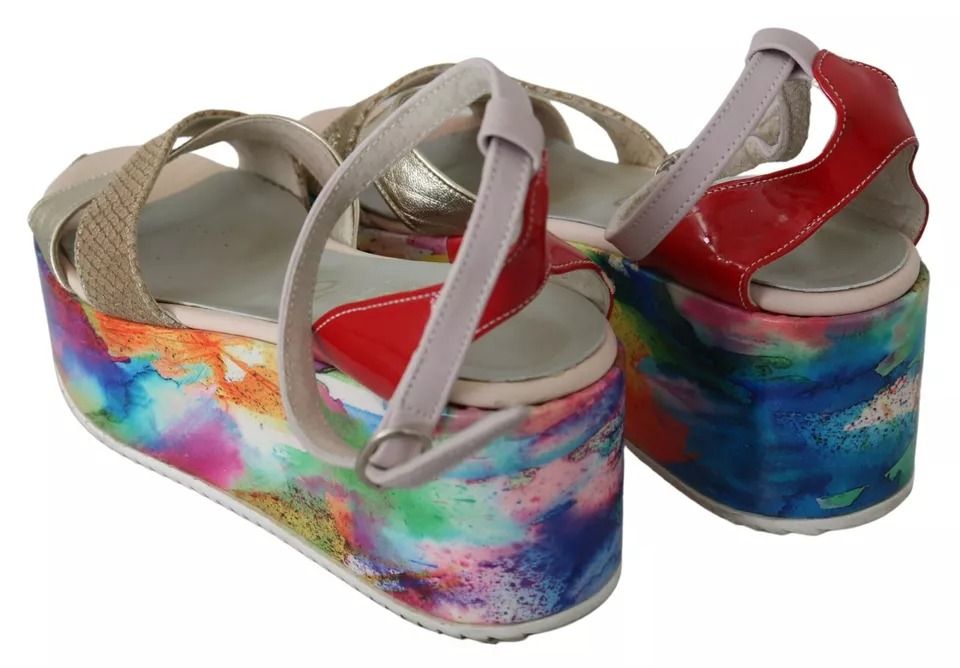 Leather Ankle Strap Wedge Heel Sandals Women's Shoes (Pre-Owned) - EBARRITO - Modalova