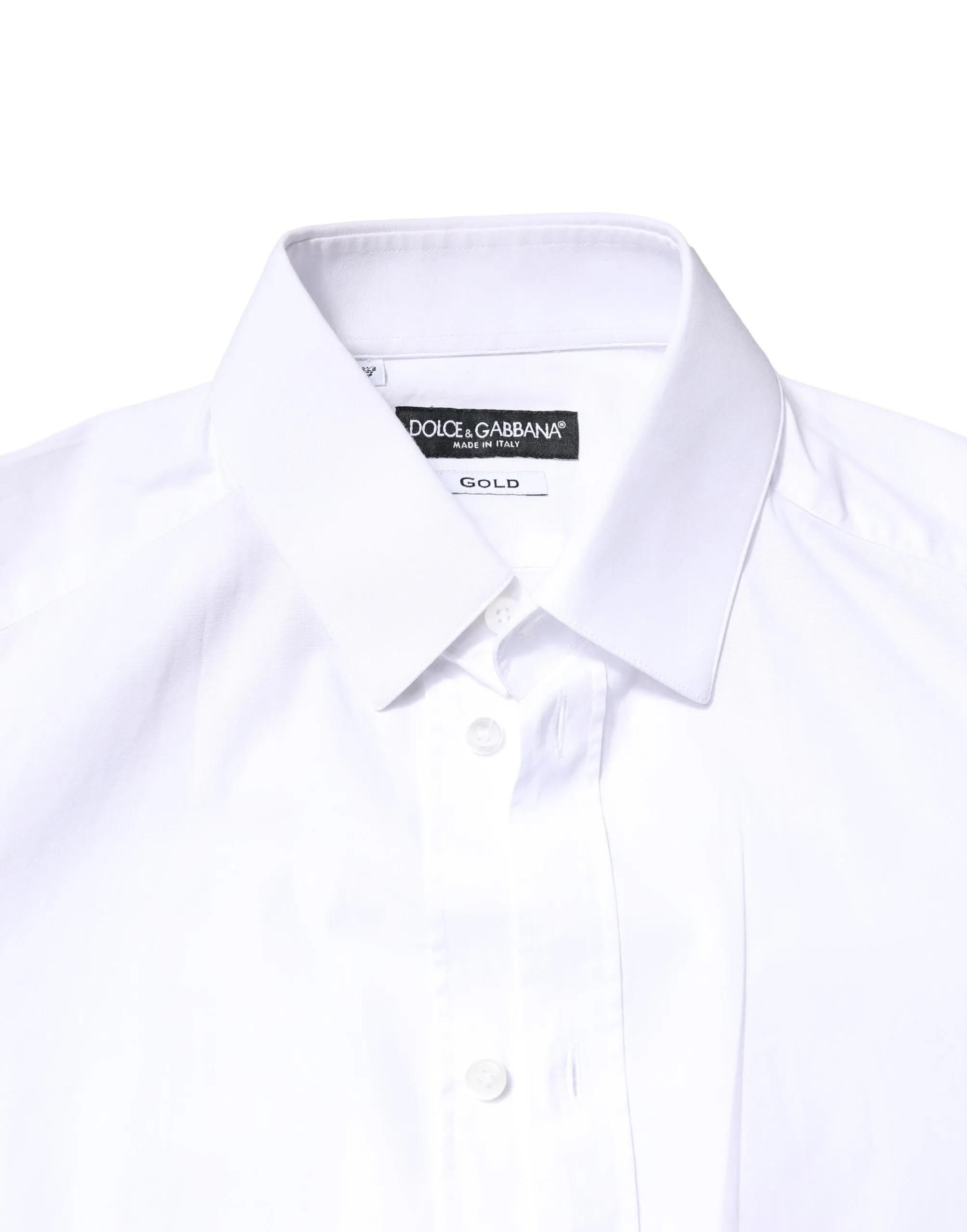 GOLD Cotton Long Sleeves Dress Men's Shirt - Dolce & Gabbana - Modalova