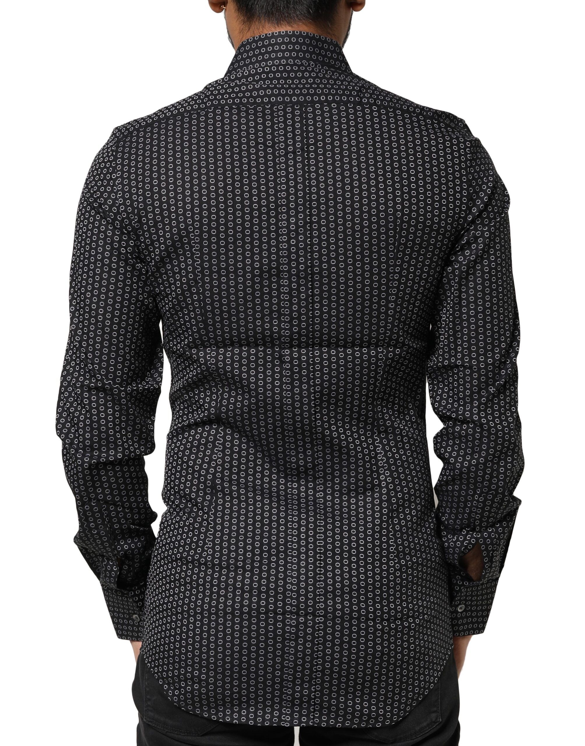 GOLD Patterned Cotton Men Dress Men's Shirt - Dolce & Gabbana - Modalova