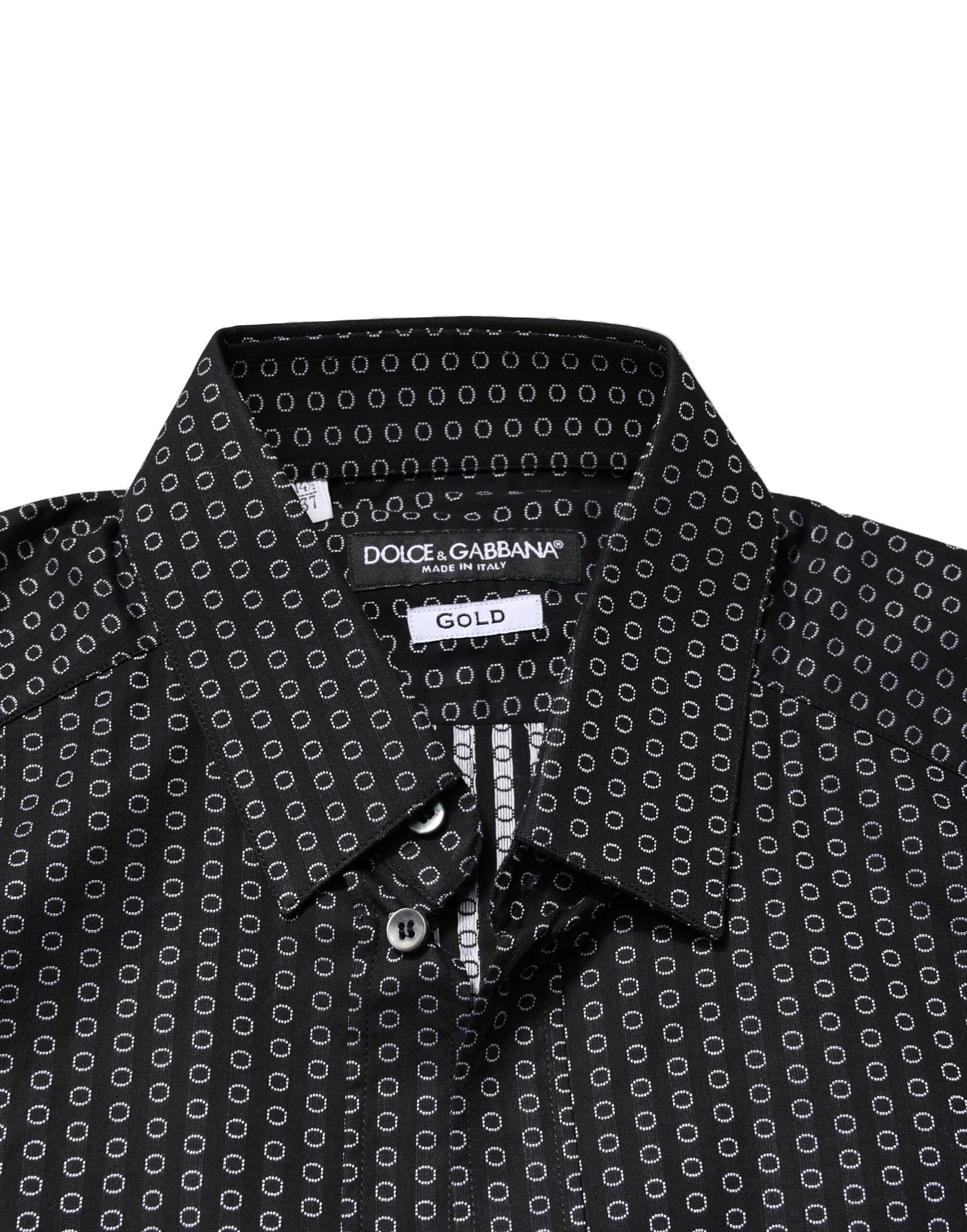 GOLD Patterned Cotton Men Dress Men's Shirt - Dolce & Gabbana - Modalova