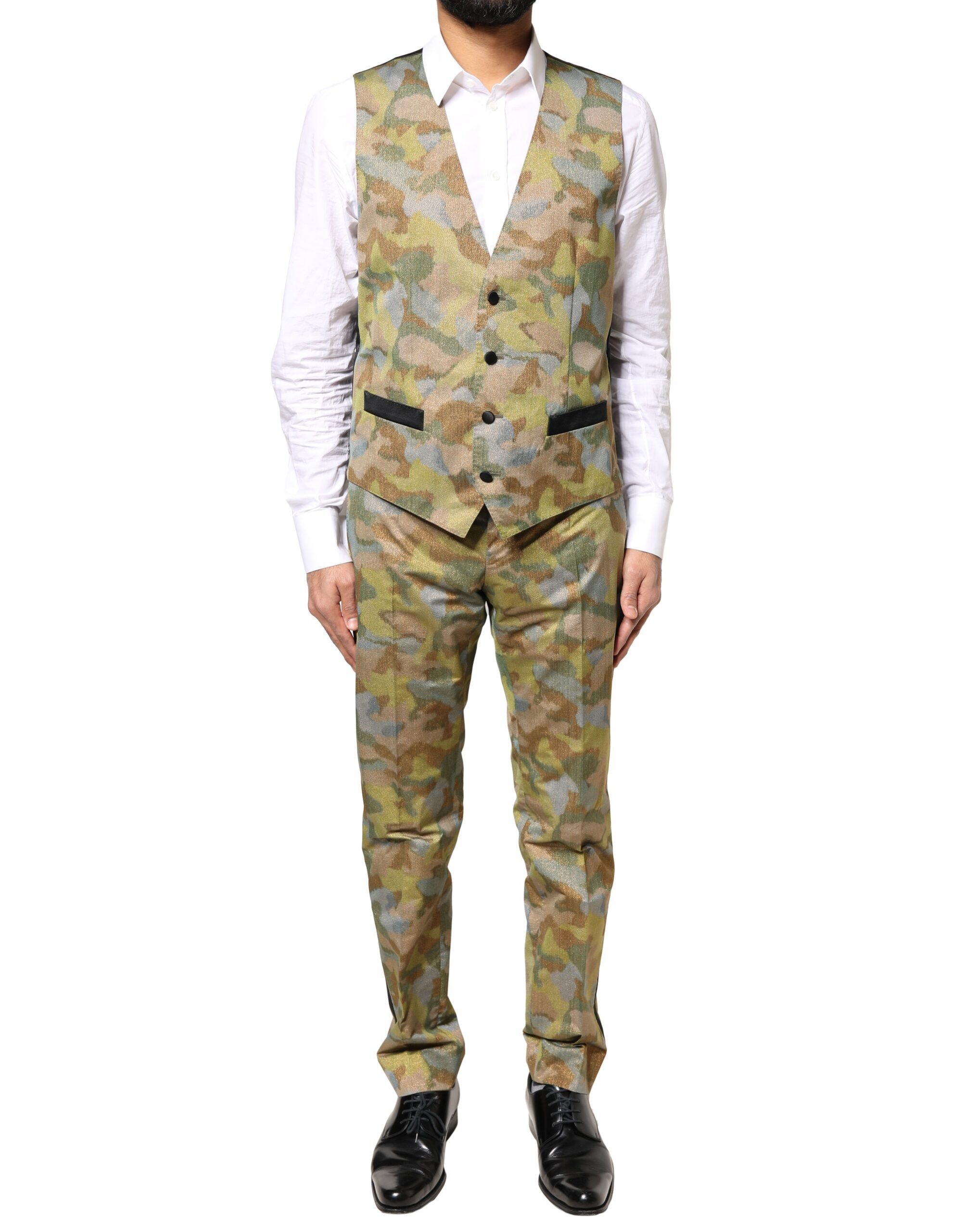 Camouflage SICILIA 3 Piece Men's Suit - Dolce & Gabbana - Modalova