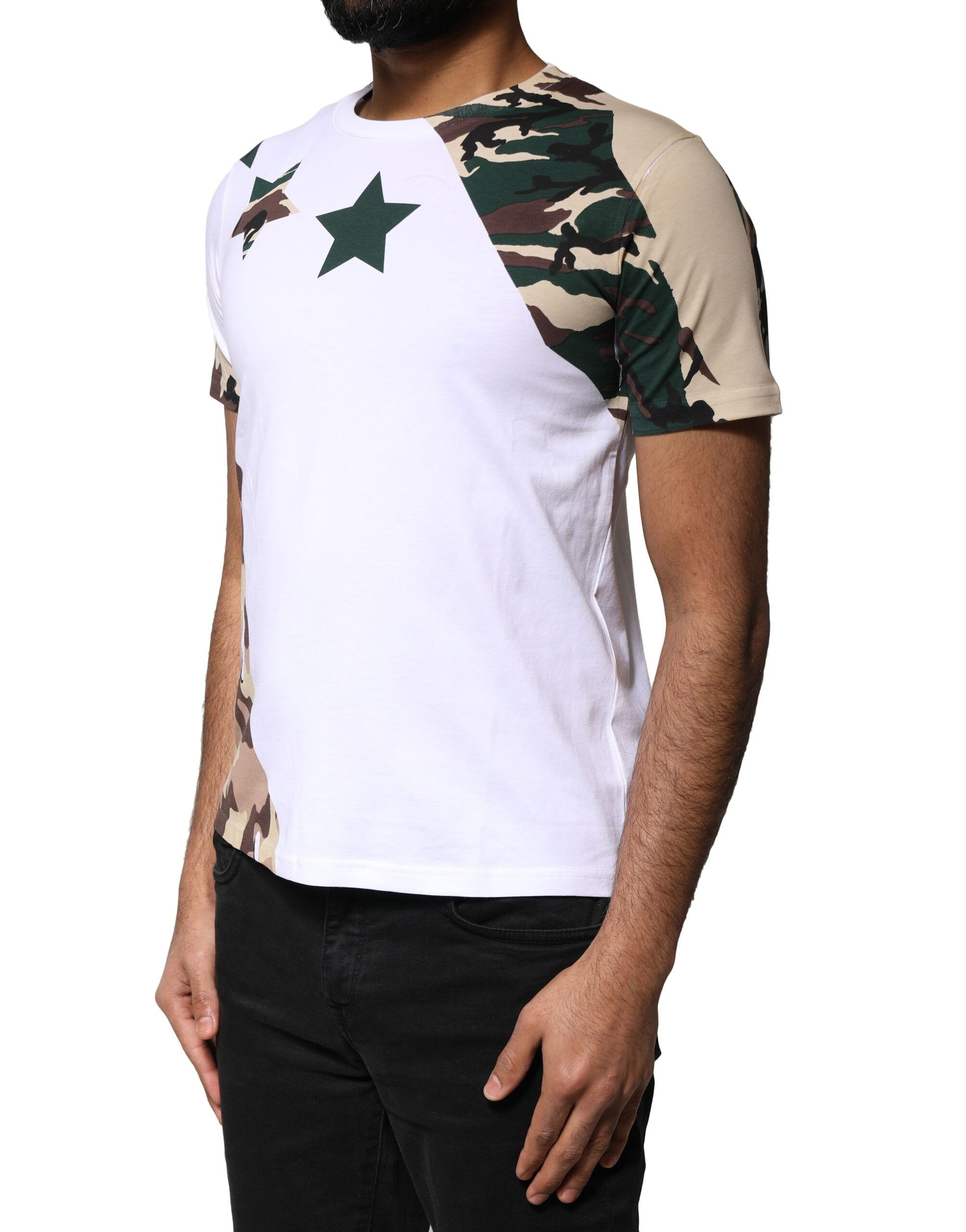 Camouflage Stars Crew Neck Men's T-shirt (Pre-Owned) - Dolce & Gabbana - Modalova