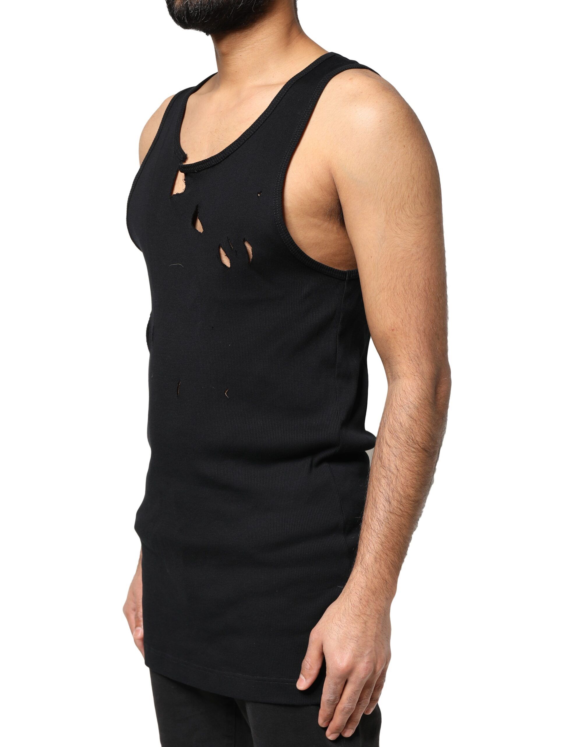 Cotton Rip Style Sleeveless Men Tank Men's T-shirt - Dolce & Gabbana - Modalova