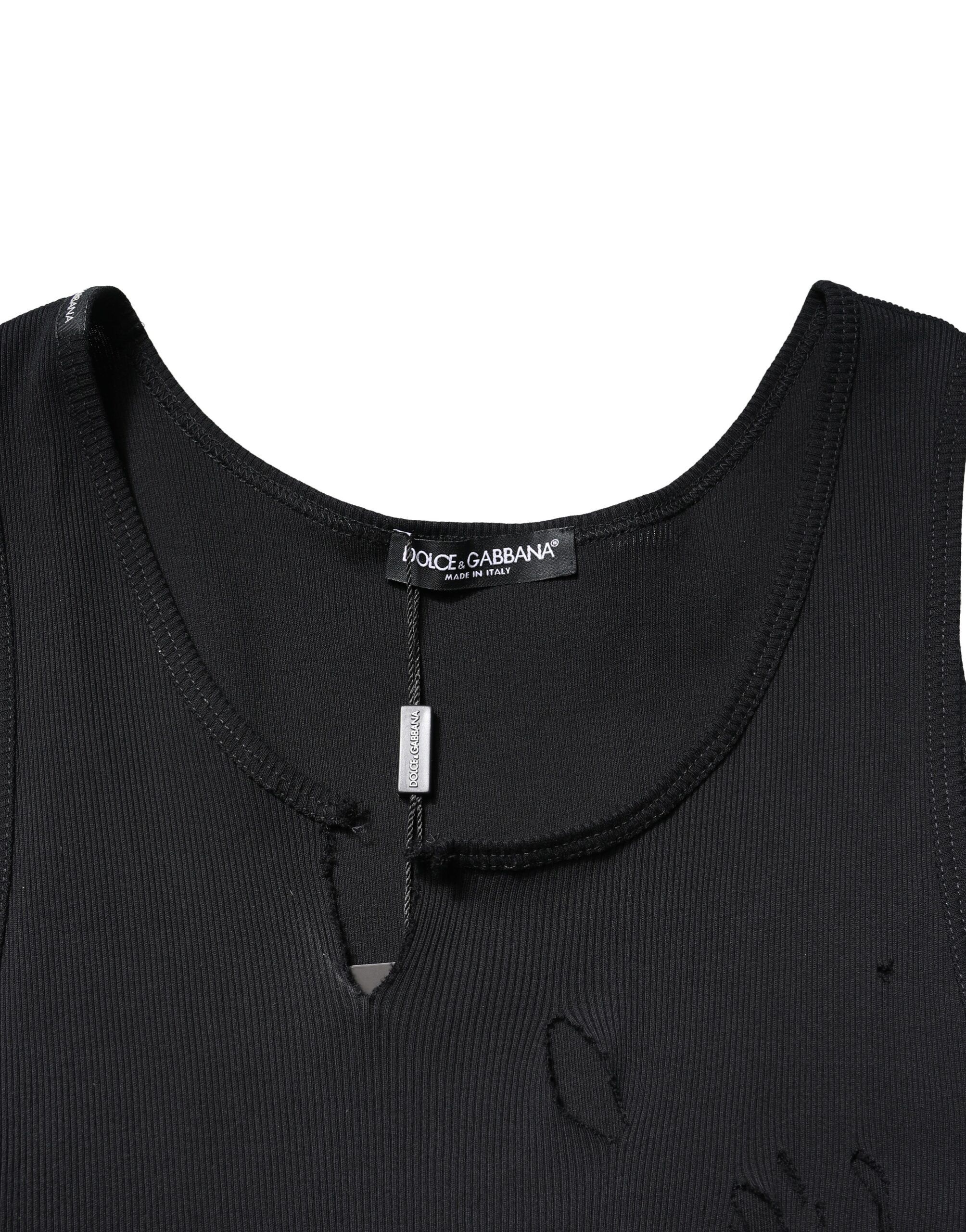 Cotton Rip Style Sleeveless Men Tank Men's T-shirt - Dolce & Gabbana - Modalova