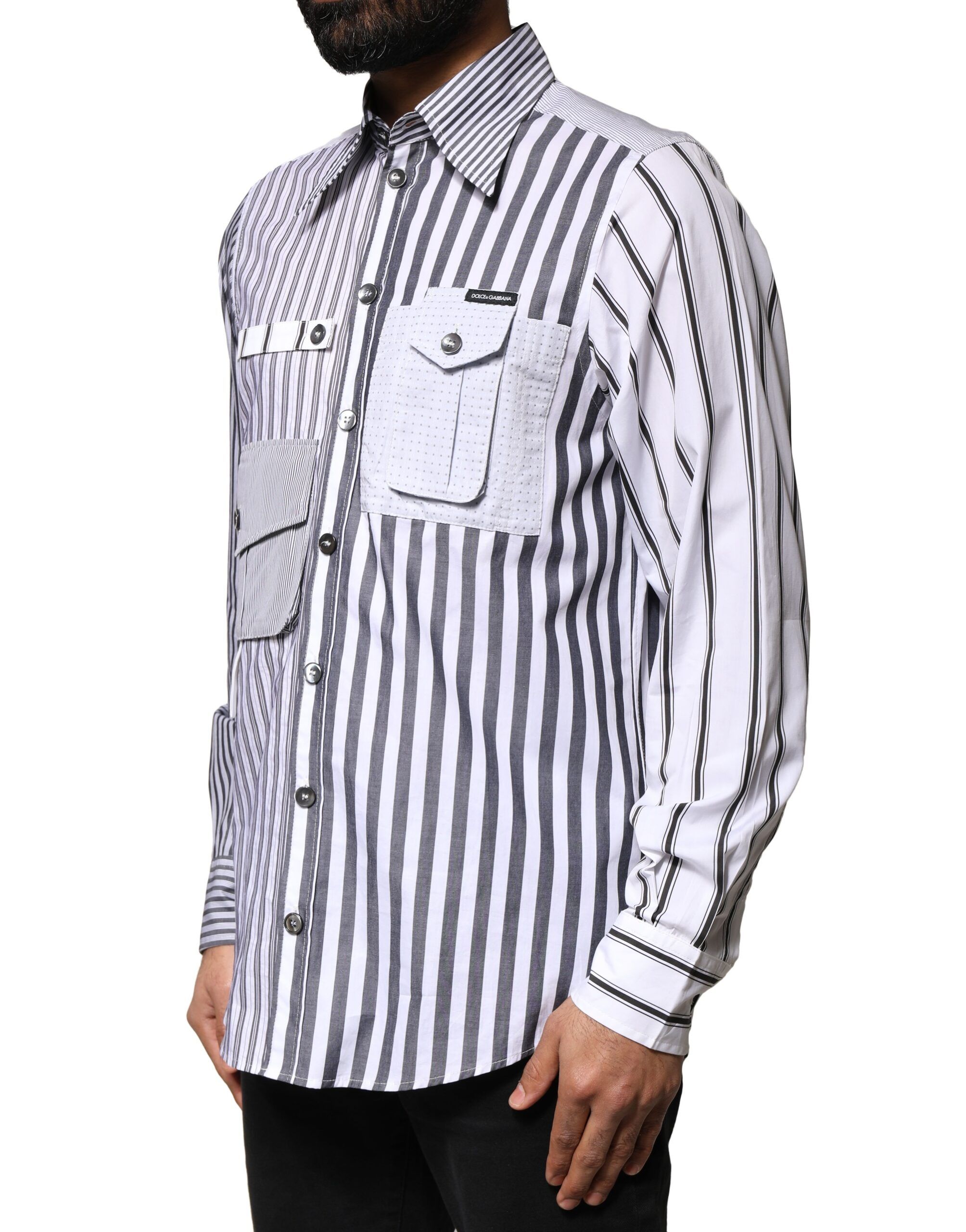 Striped Button Down Casual Men's Shirt (Pre-Owned) - Dolce & Gabbana - Modalova