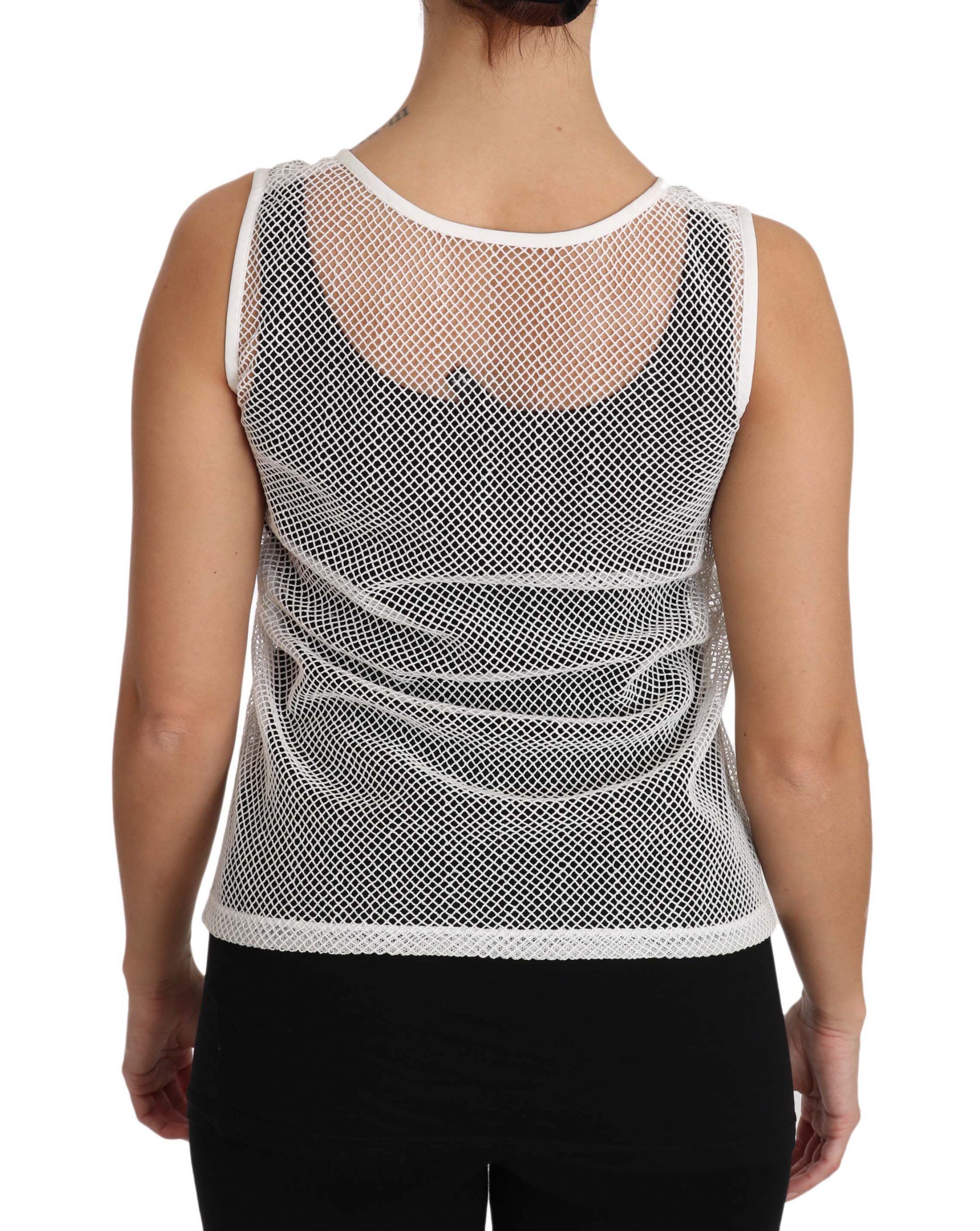 Net Transparent Sleeveless Tank Women's Top - Dolce & Gabbana - Modalova