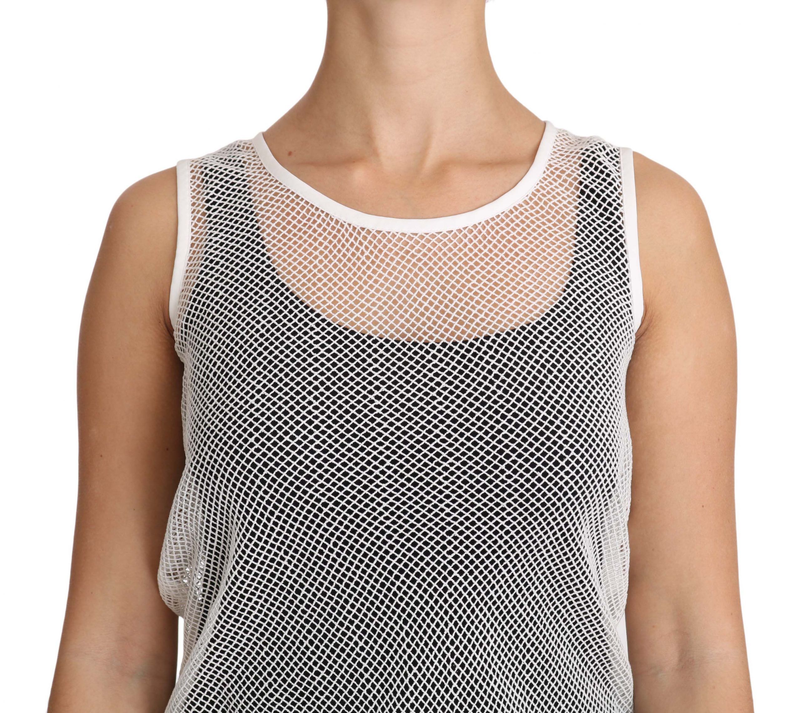 Net Transparent Sleeveless Tank Women's Top - Dolce & Gabbana - Modalova