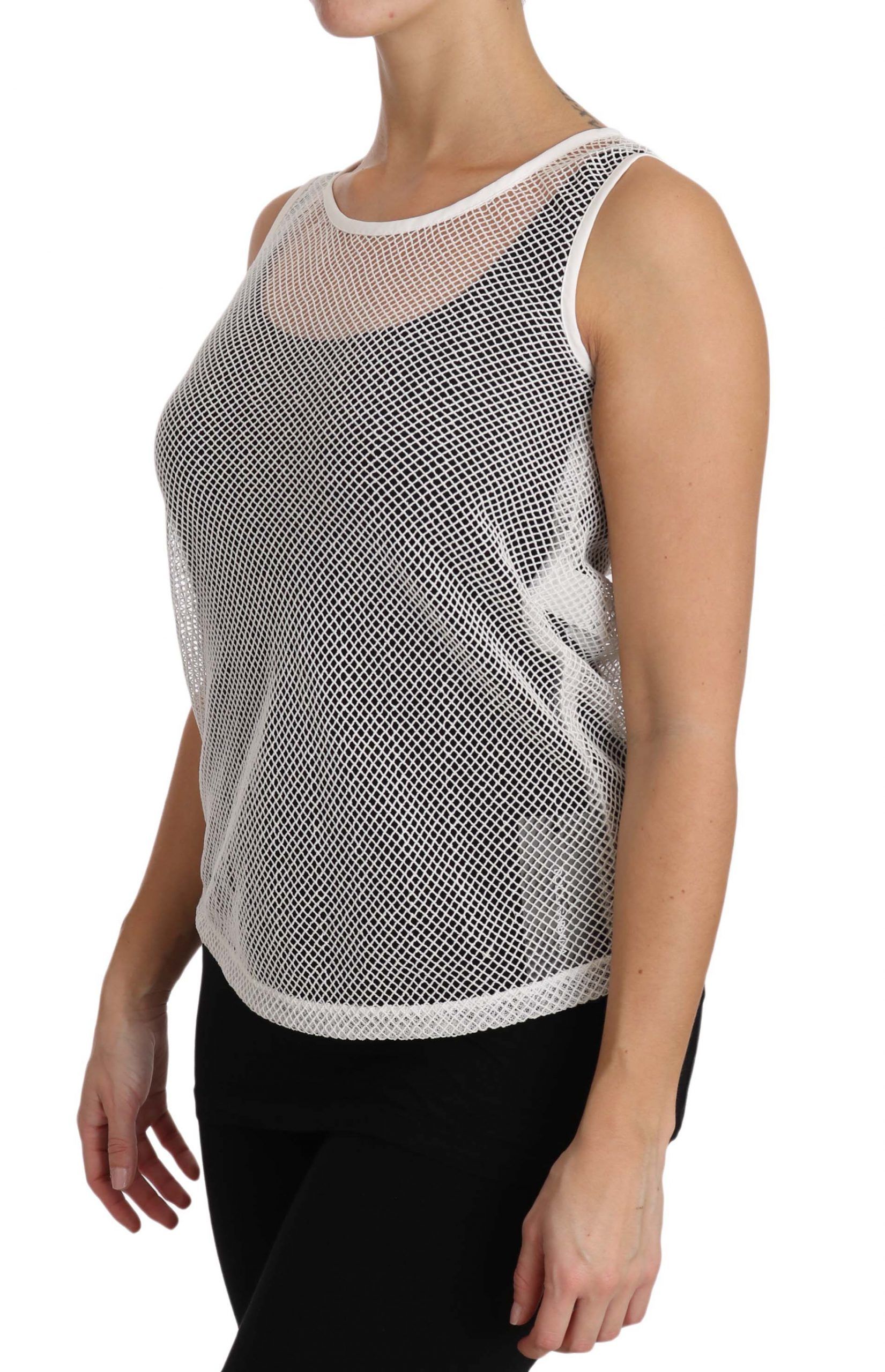 Net Transparent Sleeveless Tank Women's Top - Dolce & Gabbana - Modalova