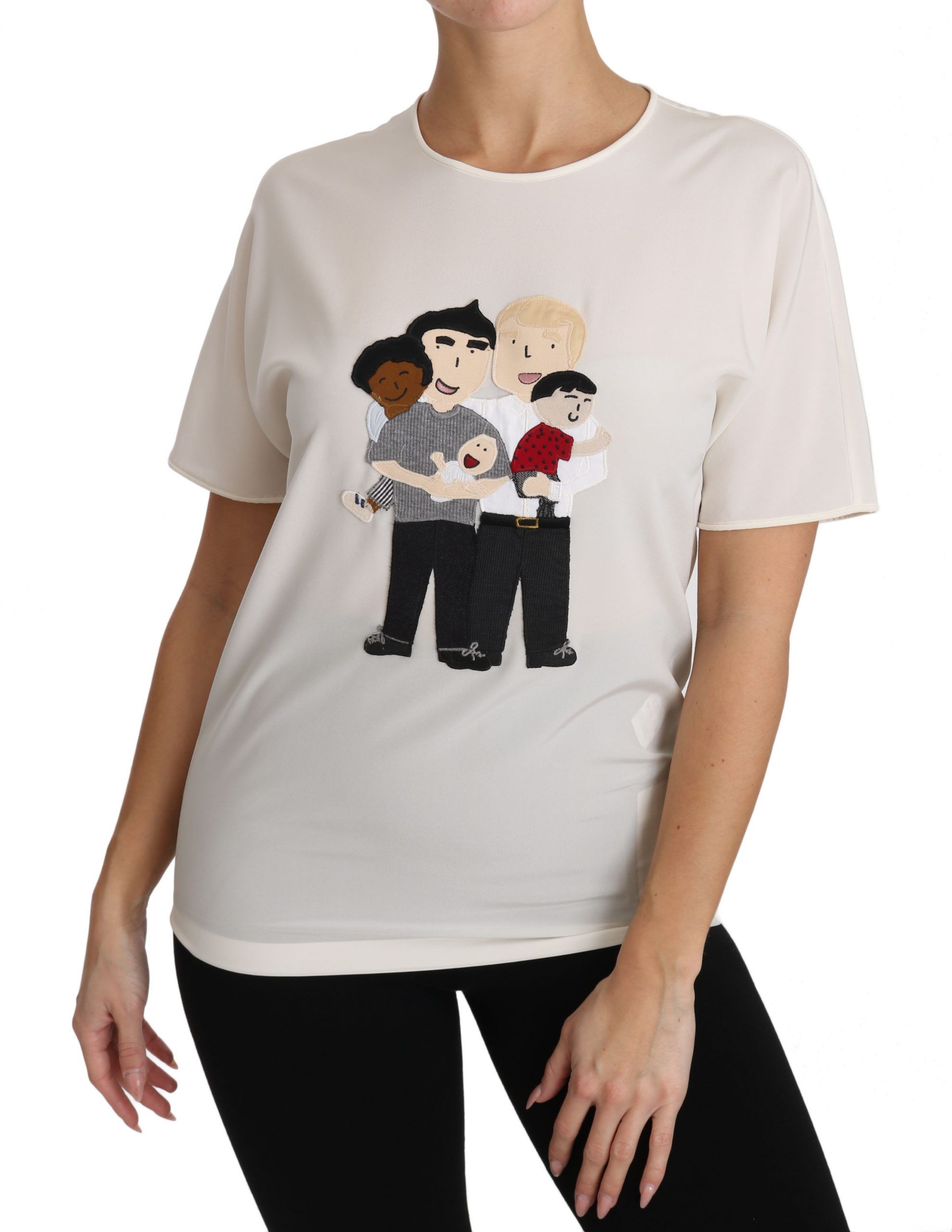 Silk Stretch #dgfamily Women's T-shirt - Dolce & Gabbana - Modalova