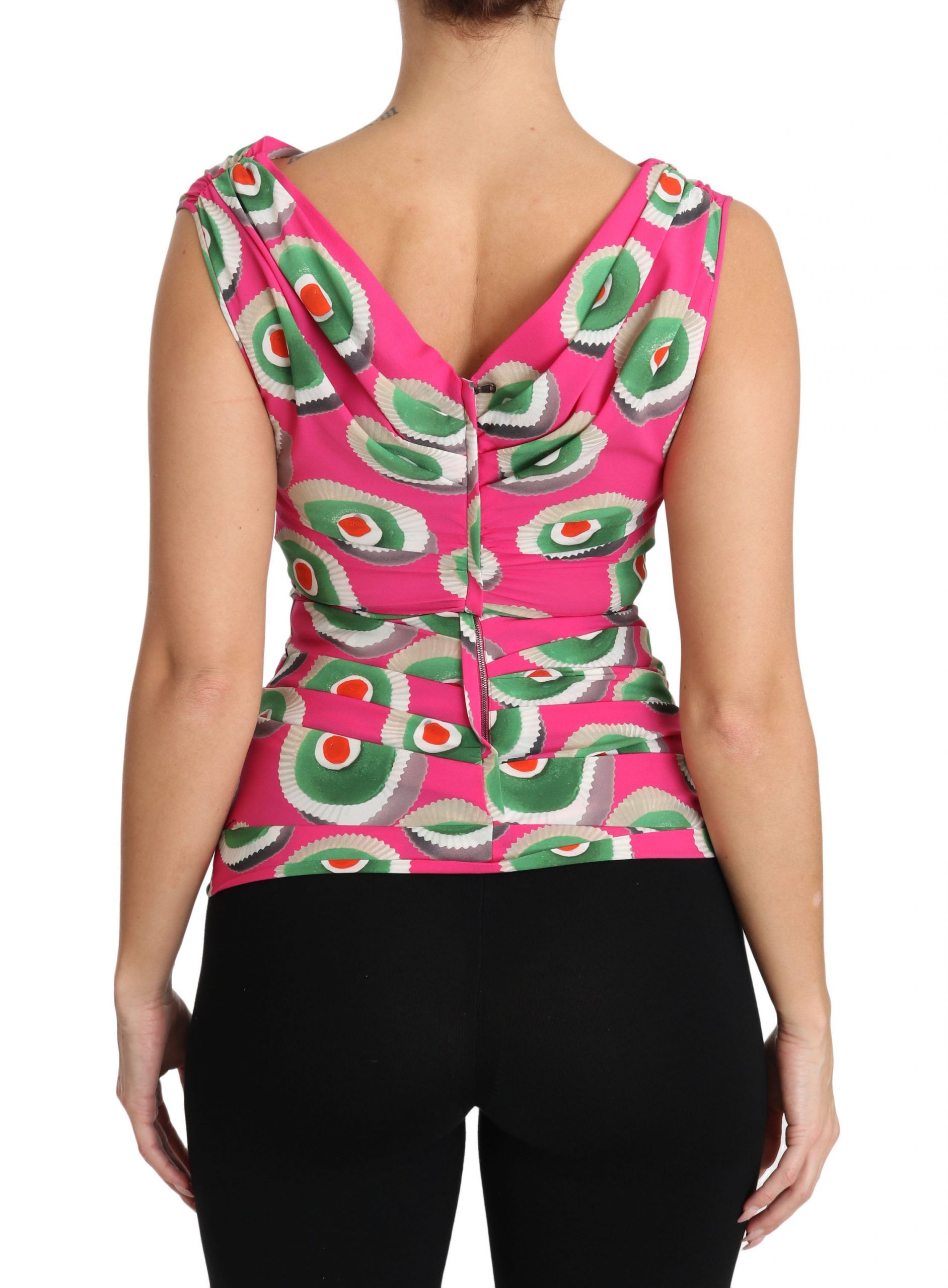 Silk Stretch Sicilian Cake Women's Top - Dolce & Gabbana - Modalova