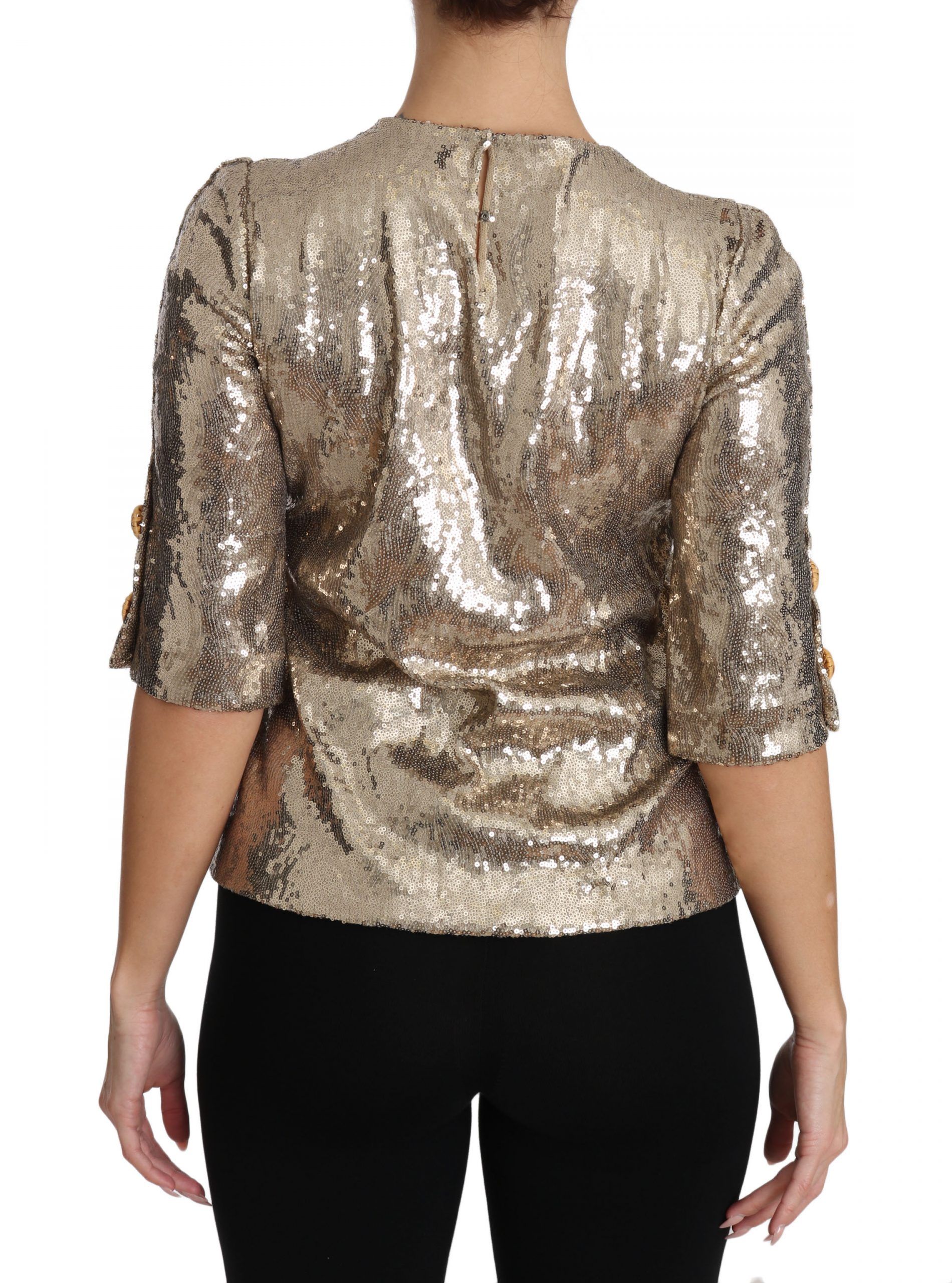 Sequined Parrot Crystal Women's Blouse - Dolce & Gabbana - Modalova