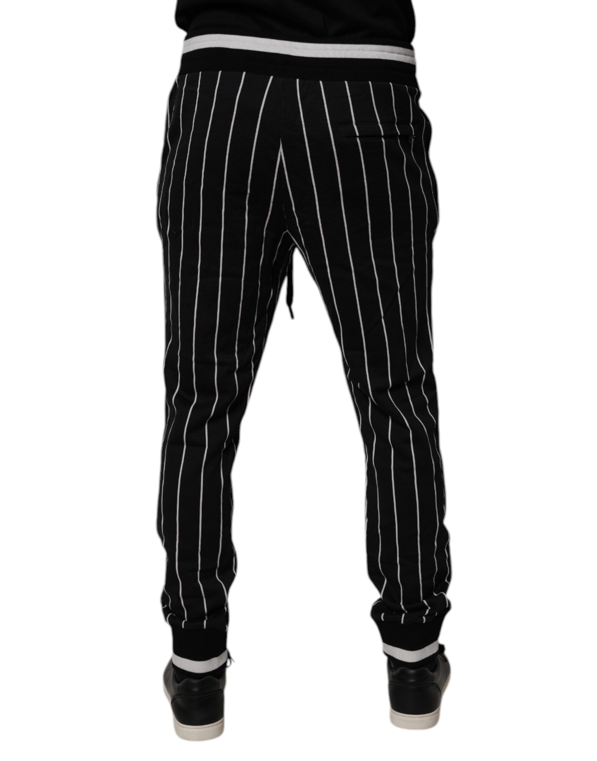 Black White Stripes Jogger SweatMen's Men's Pants - Dolce & Gabbana - Modalova