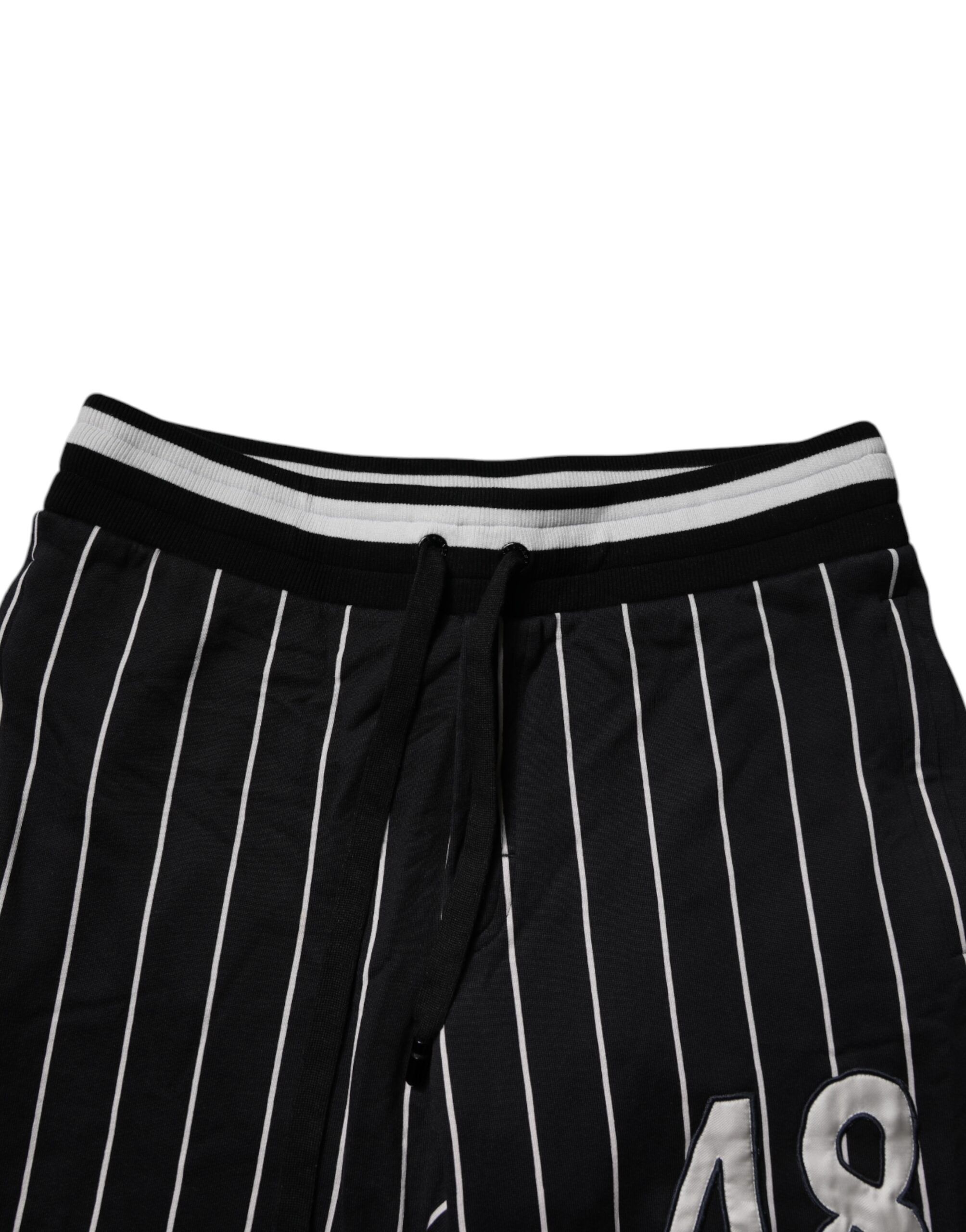 Black White Stripes Jogger SweatMen's Men's Pants - Dolce & Gabbana - Modalova