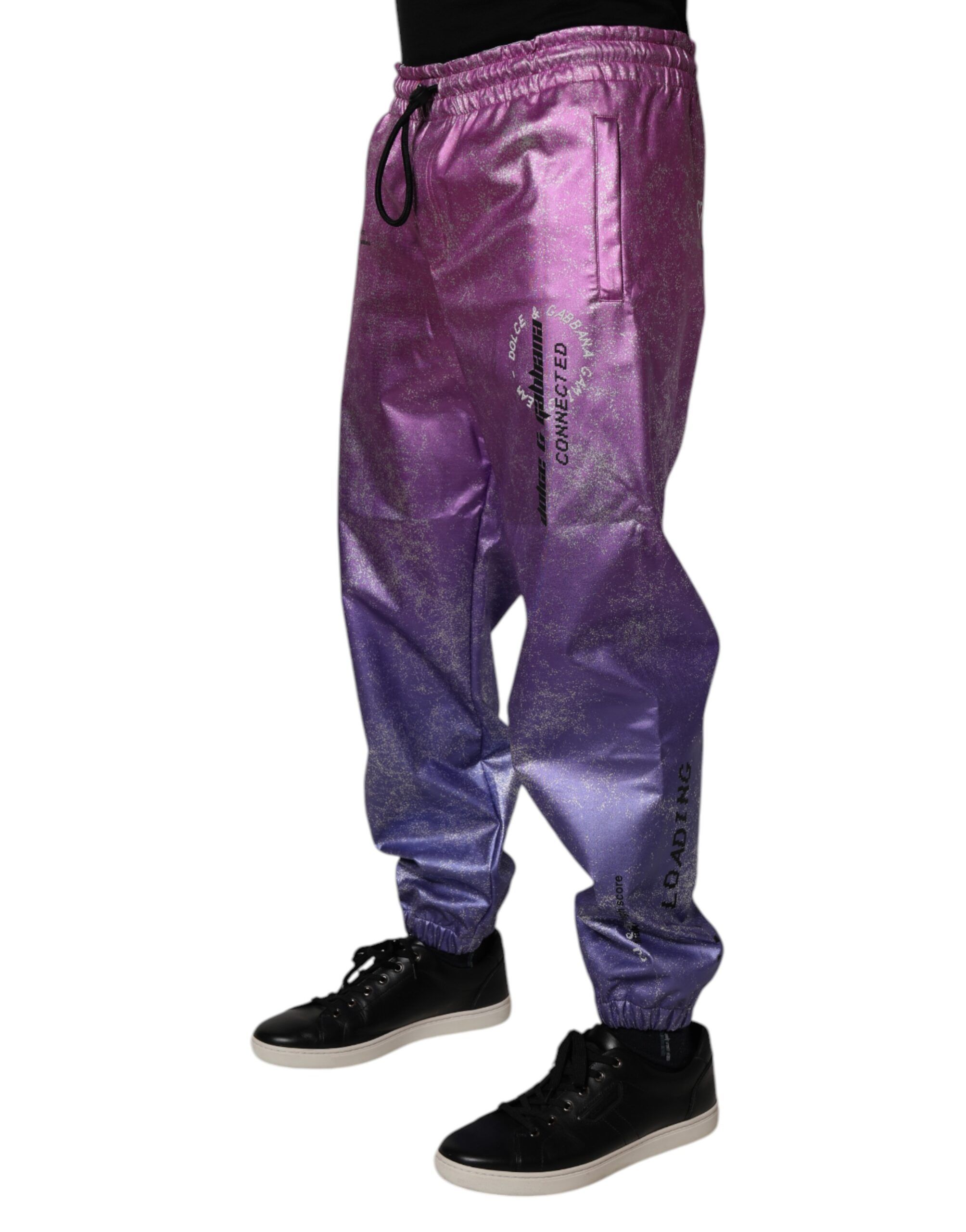 Purple Two Tone Jogger SweatMen's Men's Pants - Dolce & Gabbana - Modalova