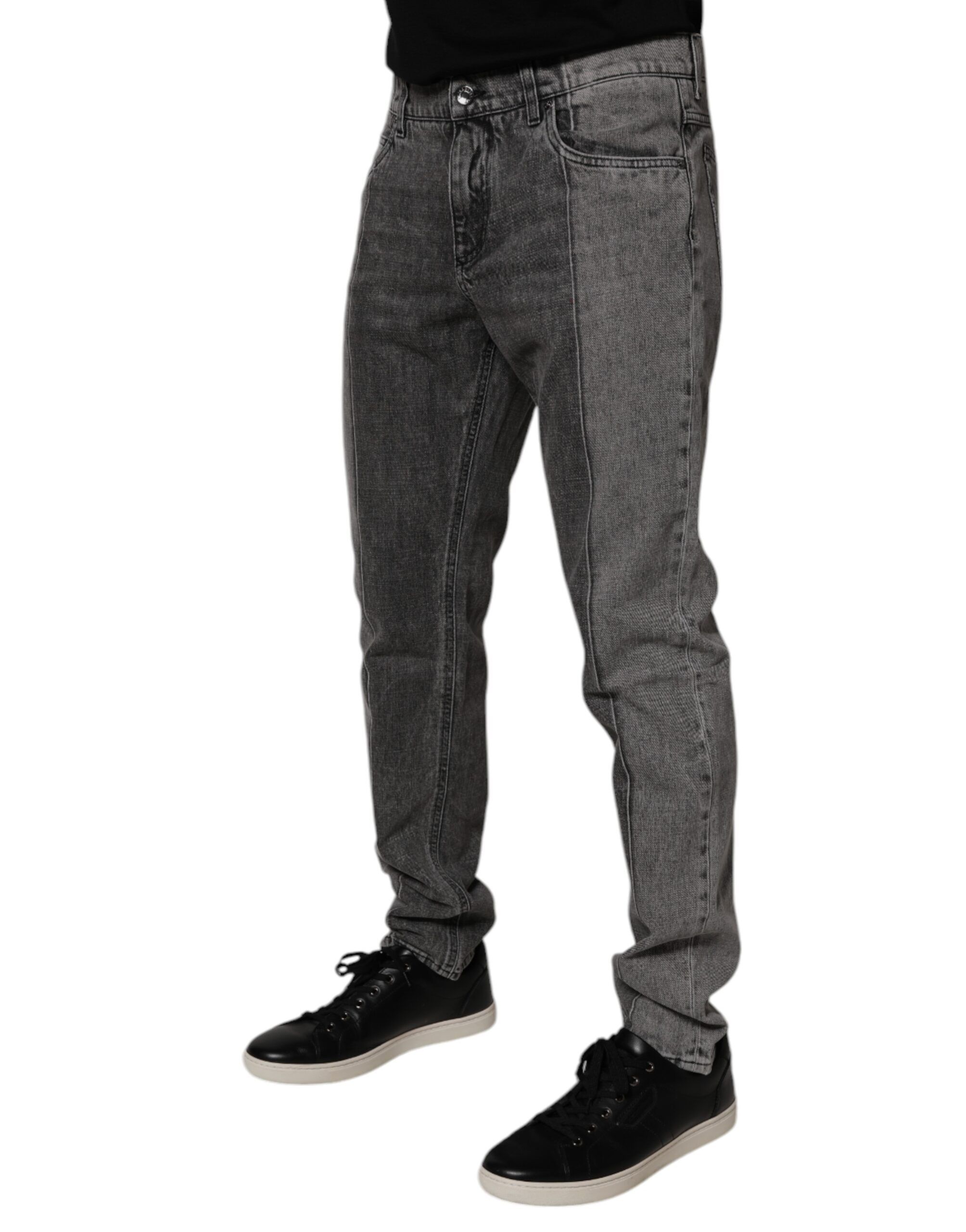 Two Tone Cotton Denim Men's Jeans - Dolce & Gabbana - Modalova