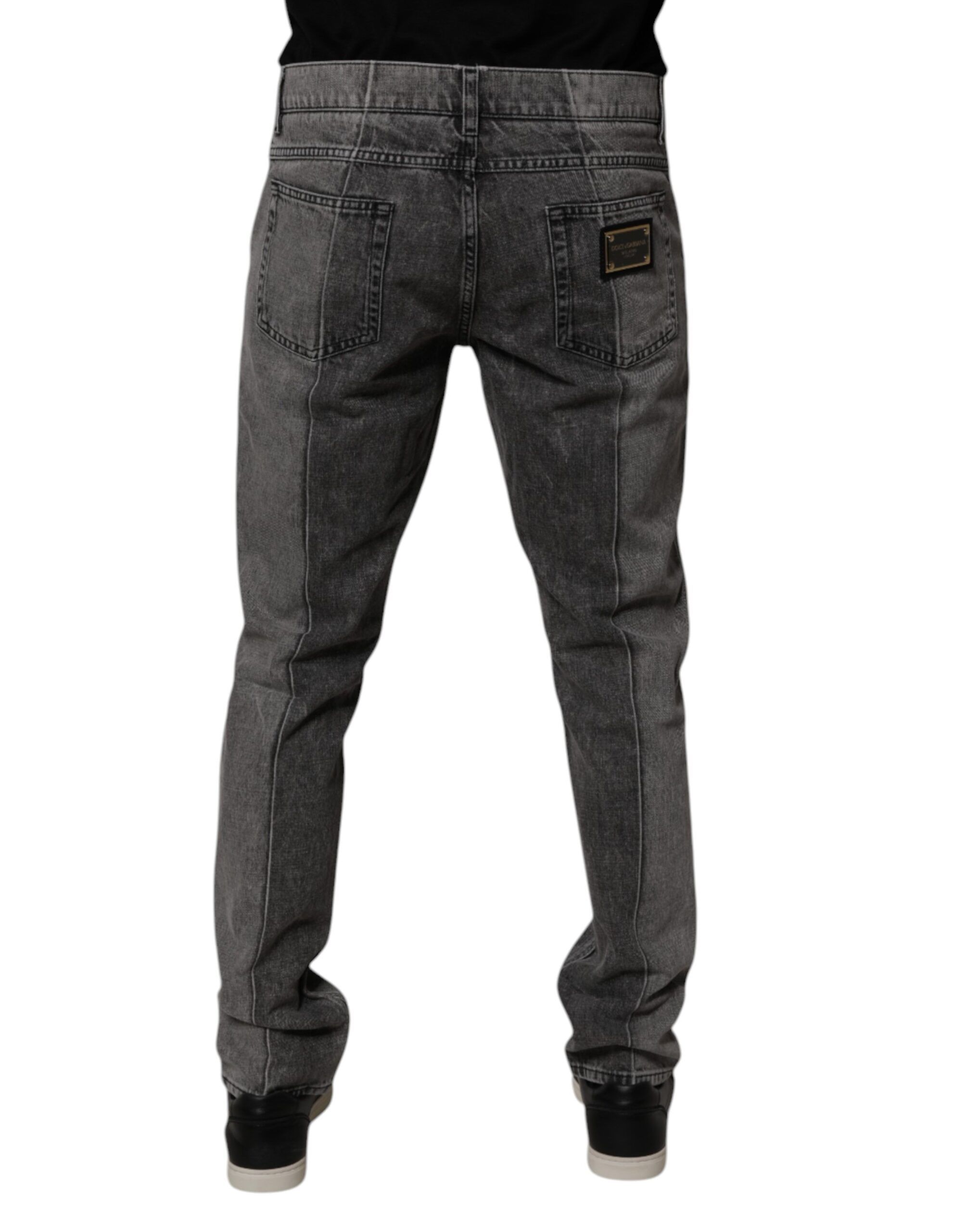Two Tone Cotton Denim Men's Jeans - Dolce & Gabbana - Modalova
