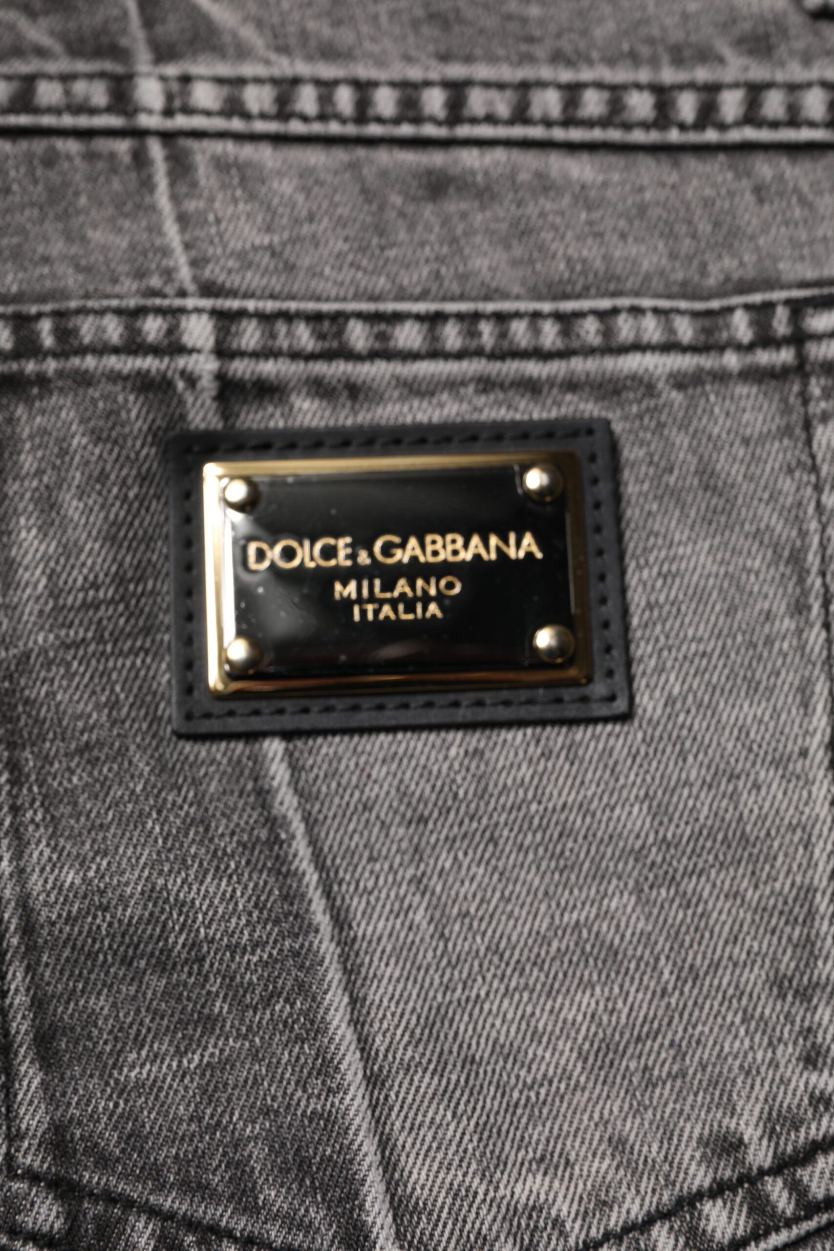 Two Tone Cotton Denim Men's Jeans - Dolce & Gabbana - Modalova