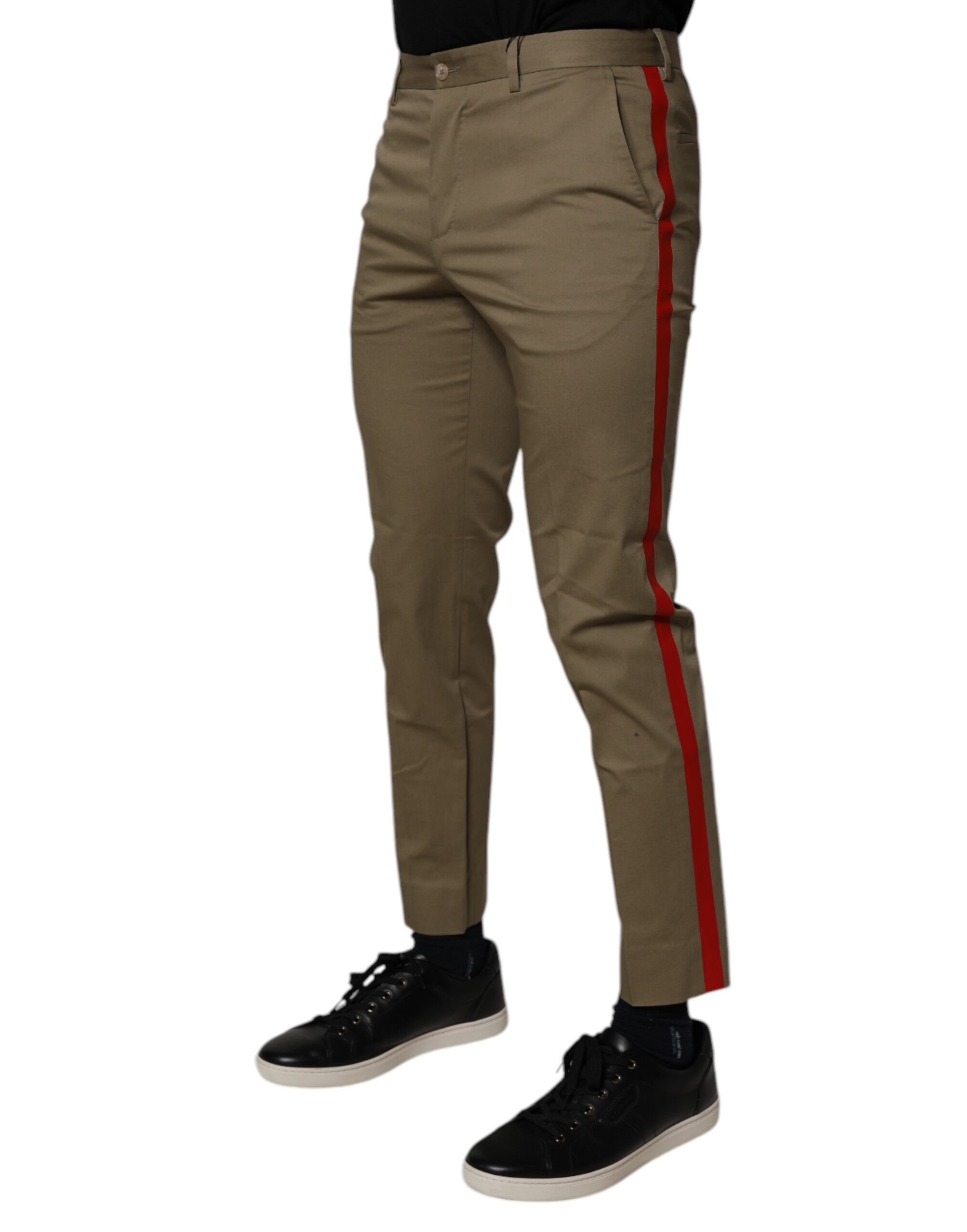 Dark Cotton Tapered Men's Pants - Dolce & Gabbana - Modalova