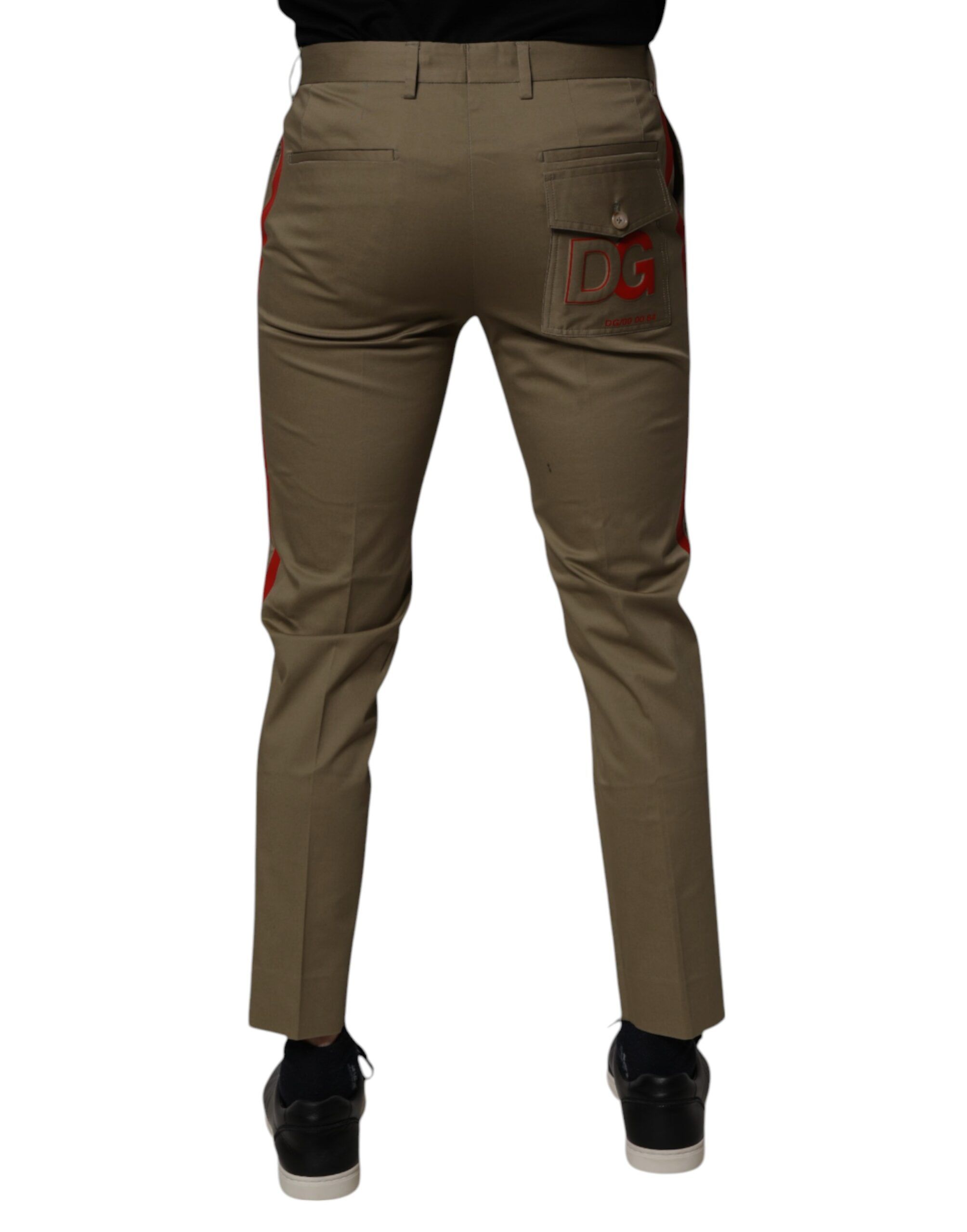 Dark Cotton Tapered Men's Pants - Dolce & Gabbana - Modalova