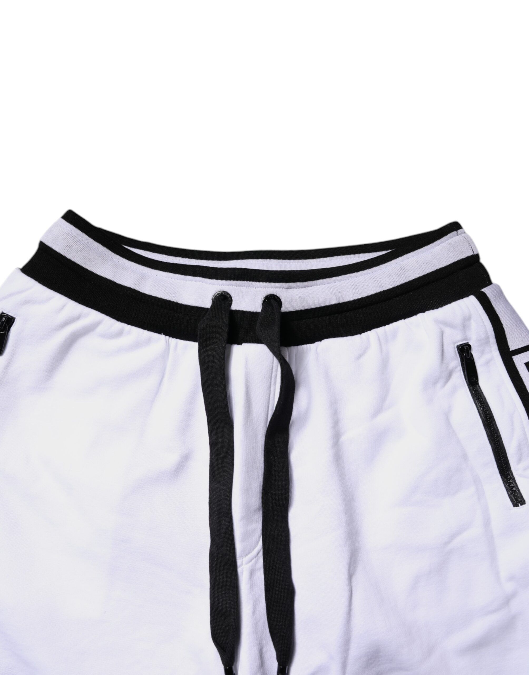 Black White Cotton Layered SweatMen's Men's Pants - Dolce & Gabbana - Modalova