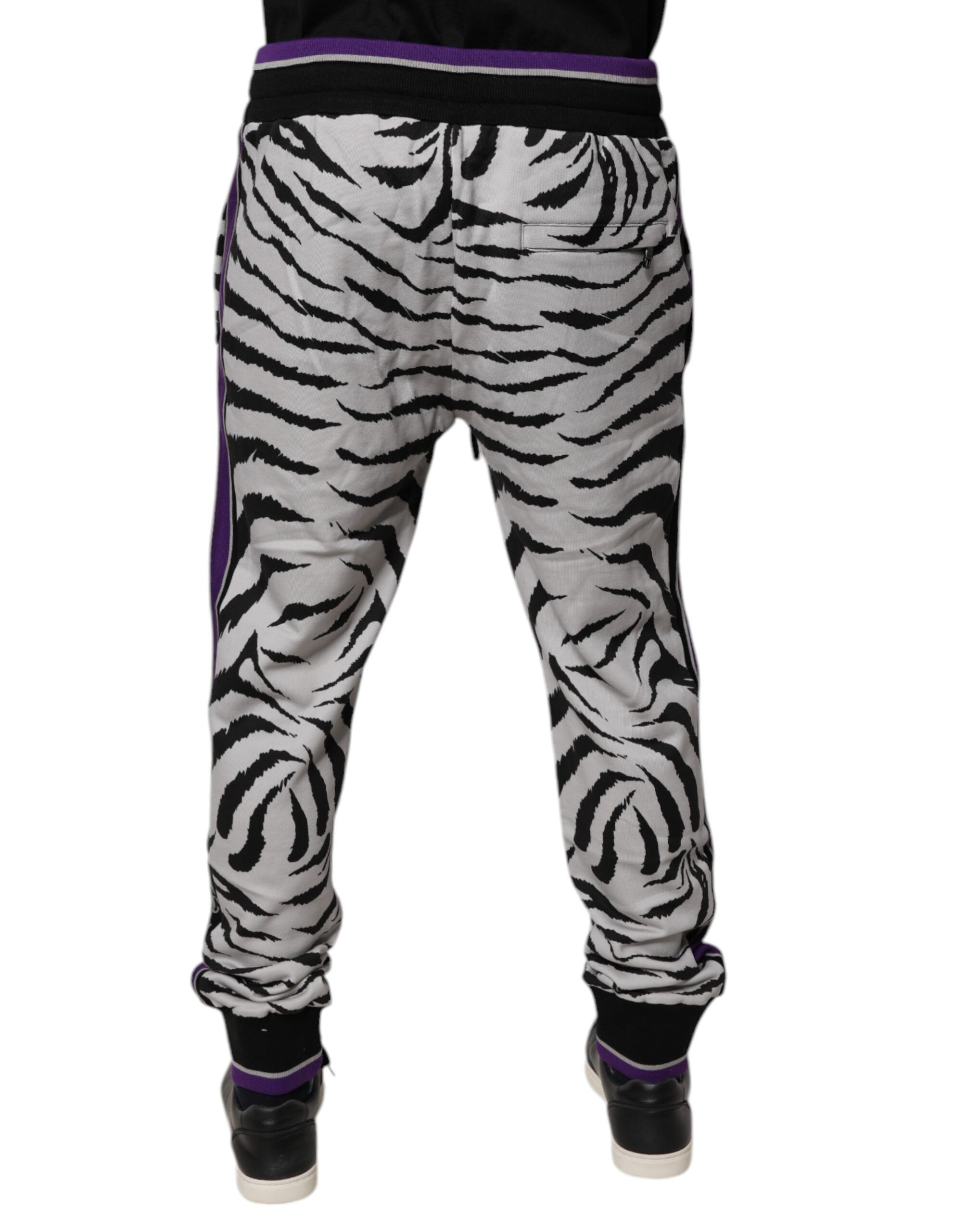 Black White Zebra Men Jogger SweatMen's Men's Pants - Dolce & Gabbana - Modalova