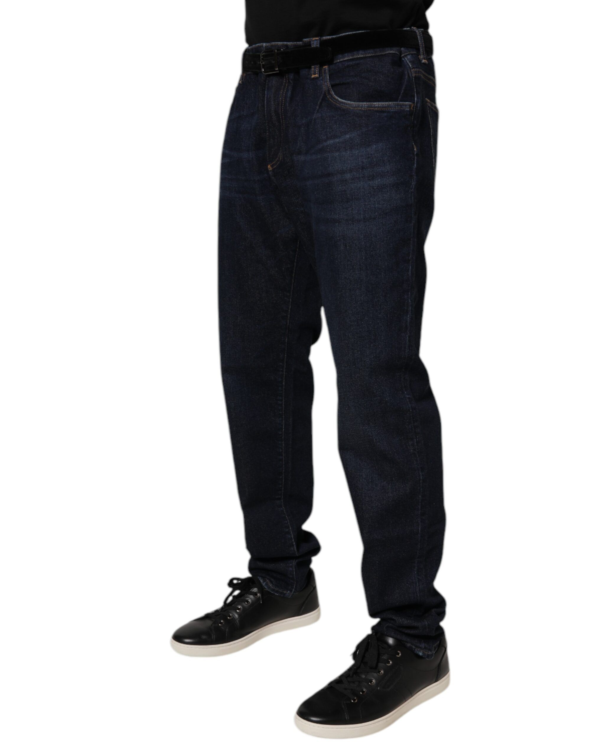 Dark Cotton Stretch Skinny Denim Men's Jeans - Dolce & Gabbana - Modalova