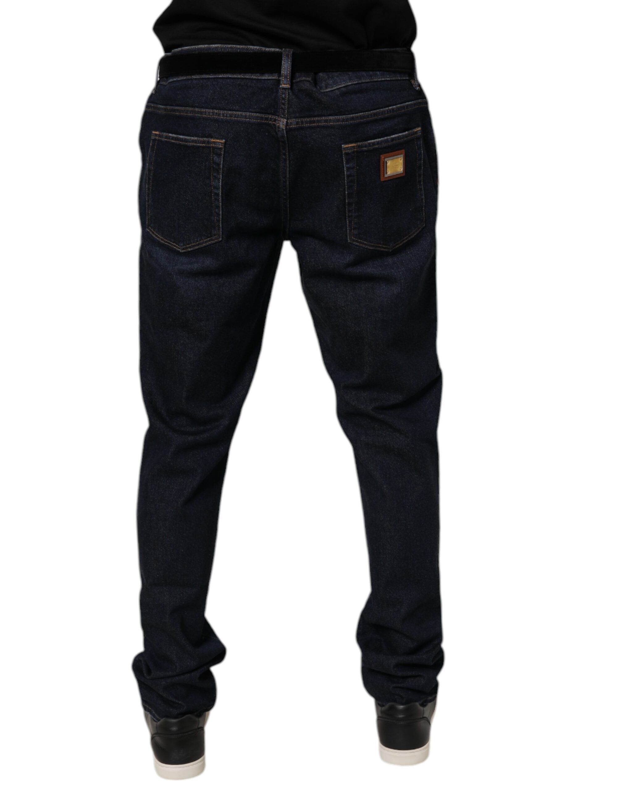 Dark Cotton Stretch Skinny Denim Men's Jeans - Dolce & Gabbana - Modalova