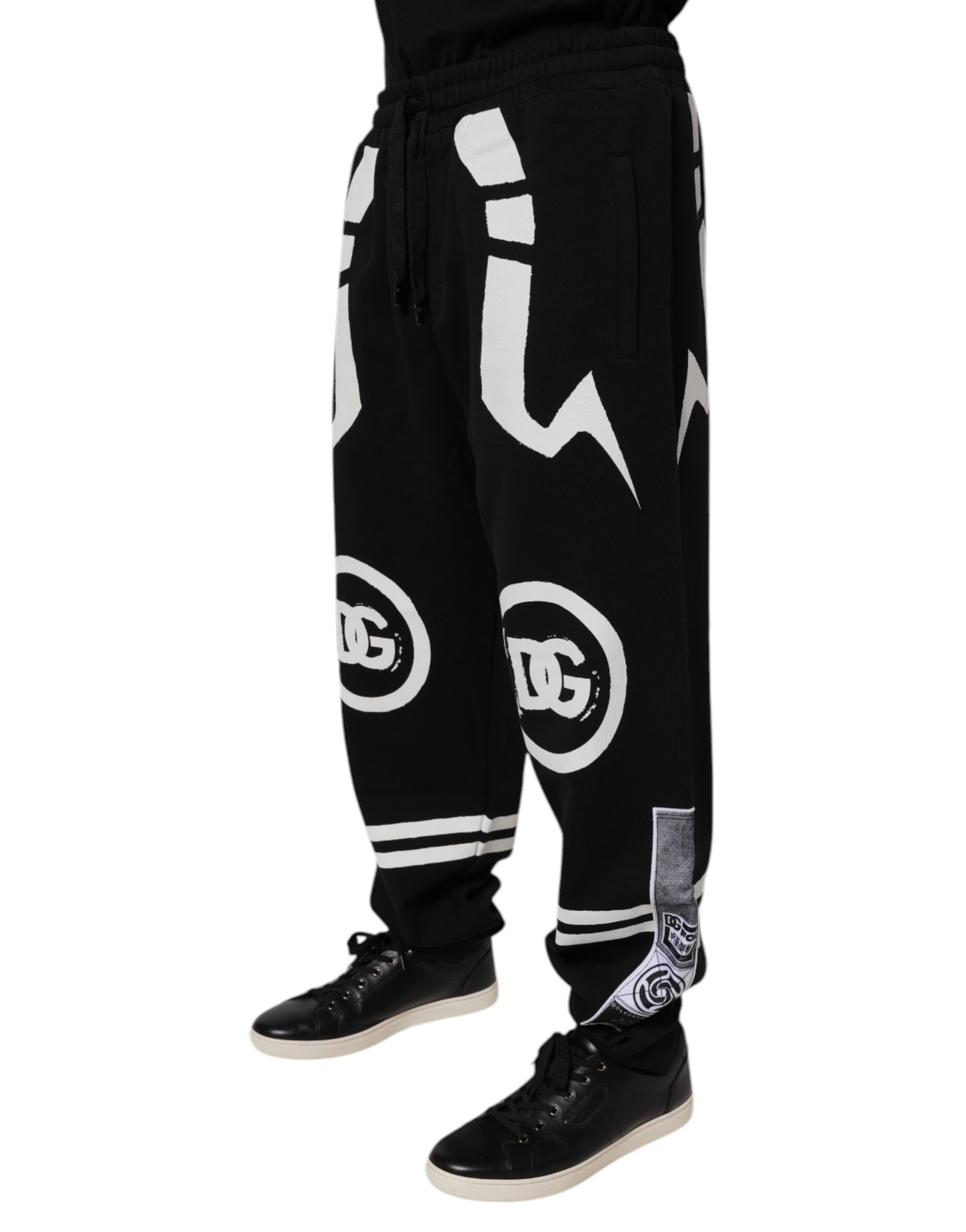 Black Logo Cotton Jogger SweatMen's Men's Pants (Pre-Owned) - Dolce & Gabbana - Modalova