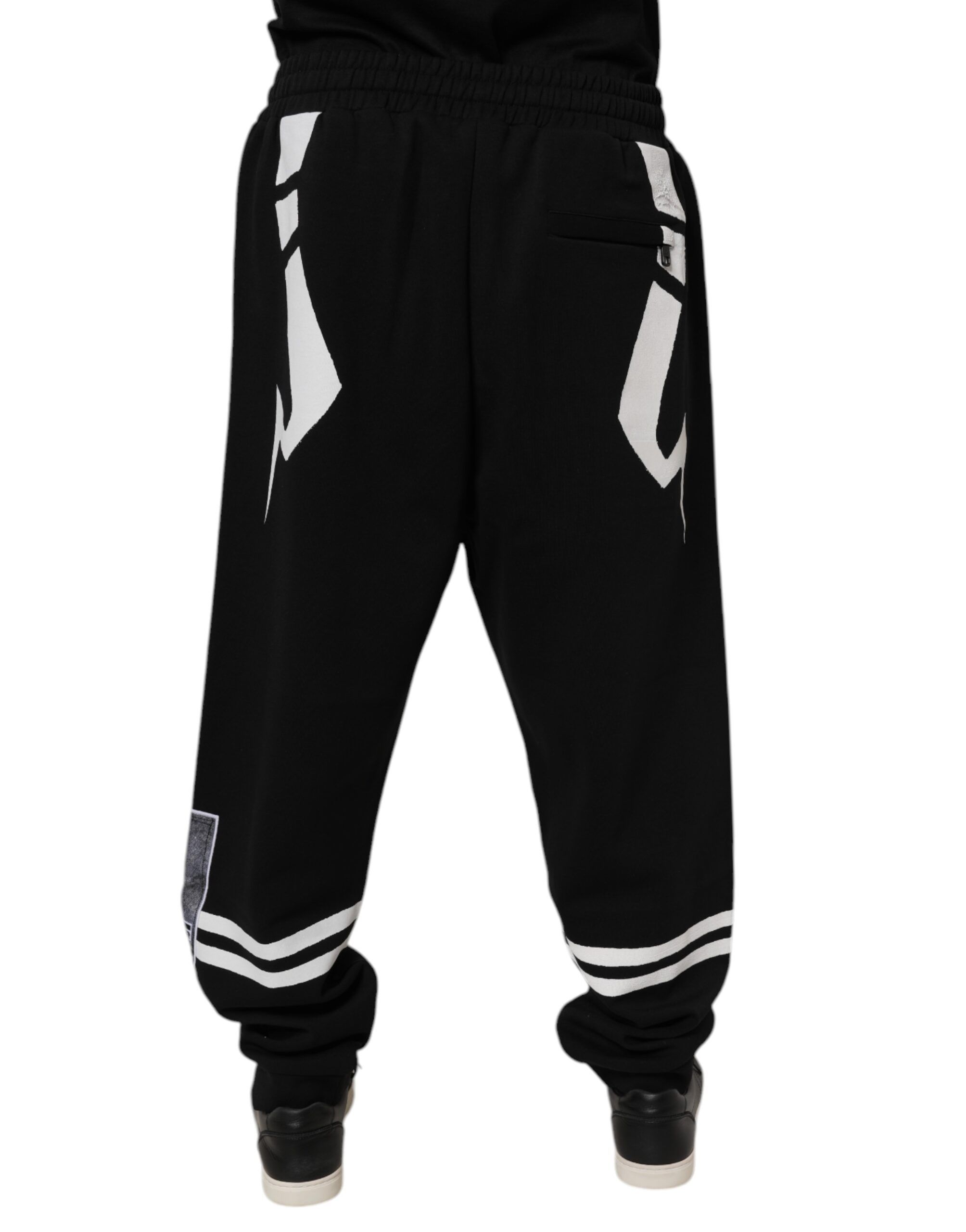 Black Logo Cotton Jogger SweatMen's Men's Pants (Pre-Owned) - Dolce & Gabbana - Modalova