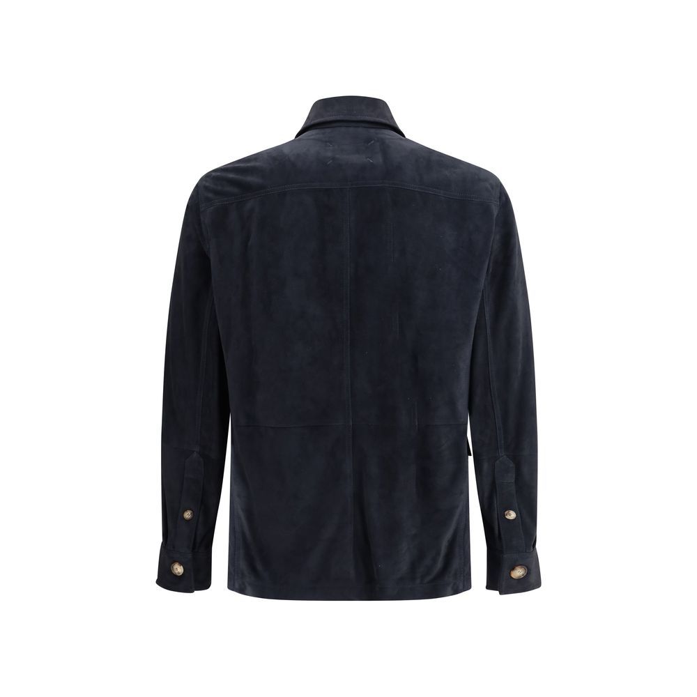 Suede leather shirt Men's Jacket - Brunello Cucinelli - Modalova