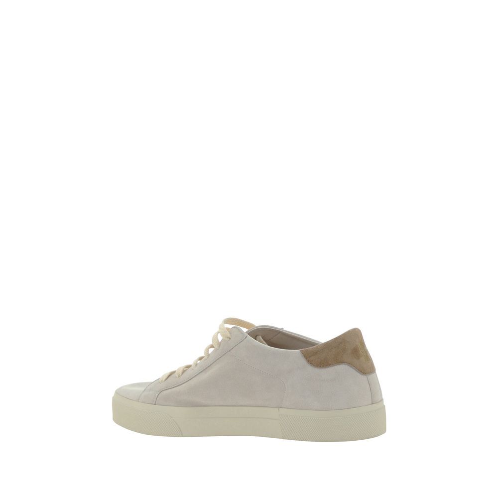 Cream Leather Men's Sneakers - Brunello Cucinelli - Modalova