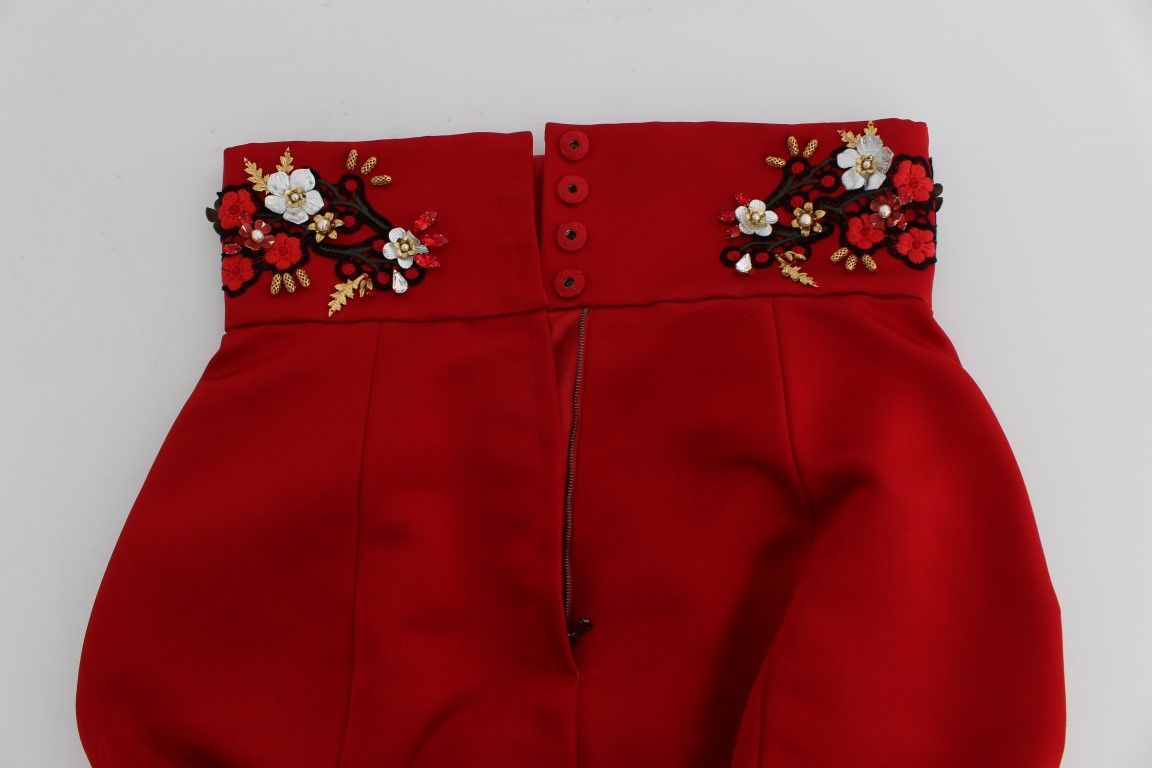 Silk Crystal Roses Women's Shorts - Dolce & Gabbana - Modalova