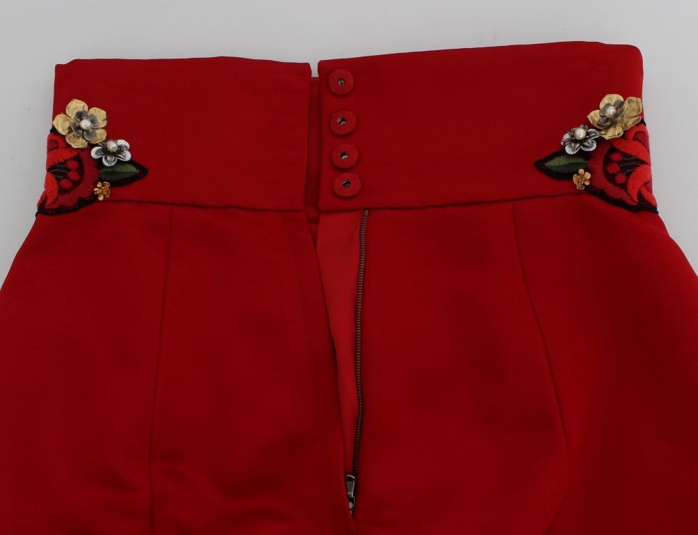 Silk Crystal Roses Women's Shorts - Dolce & Gabbana - Modalova