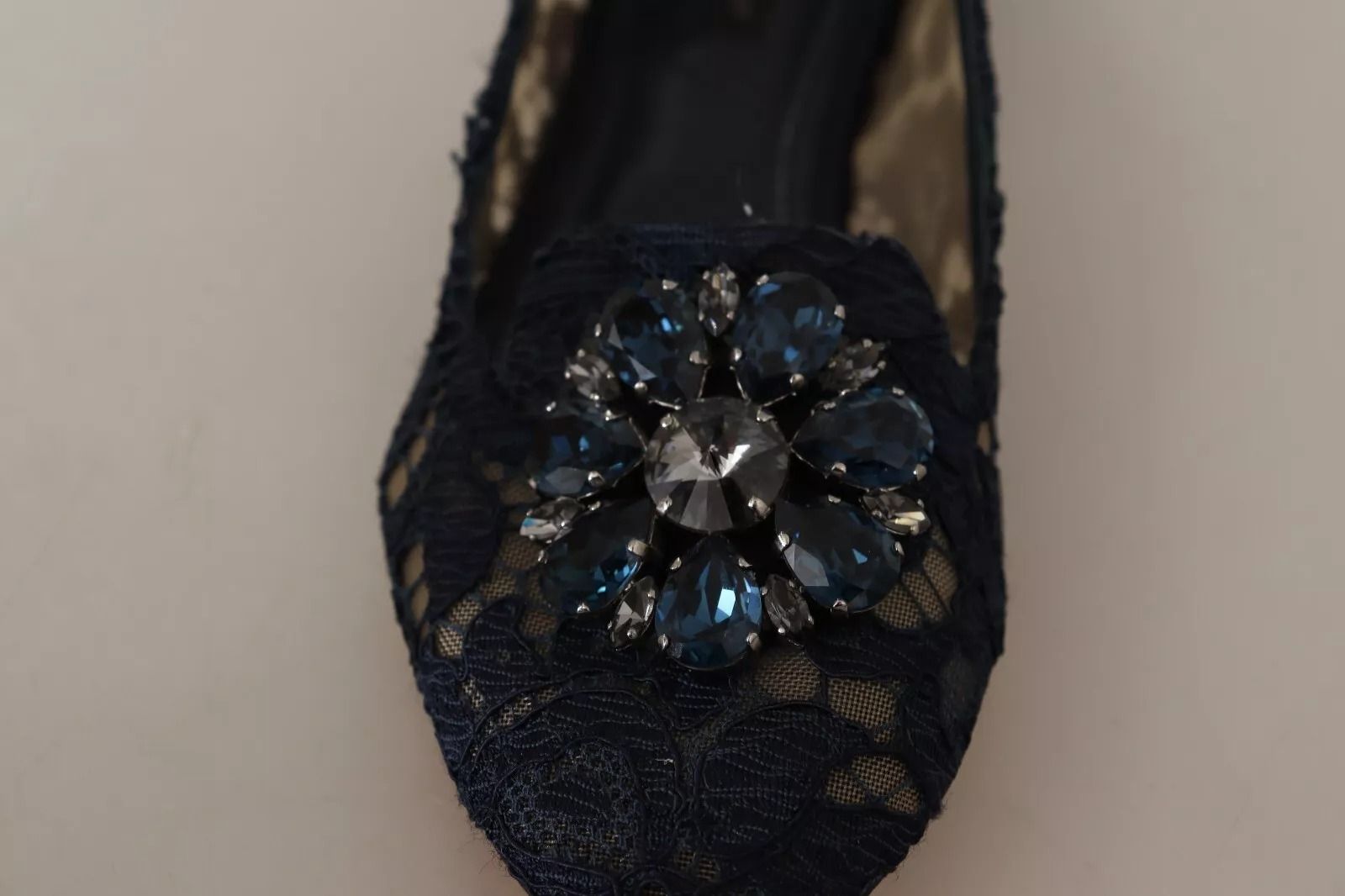 Crystal Loafer Lace Ballet Flats Women's Shoes (Pre-Owned) - Dolce & Gabbana - Modalova
