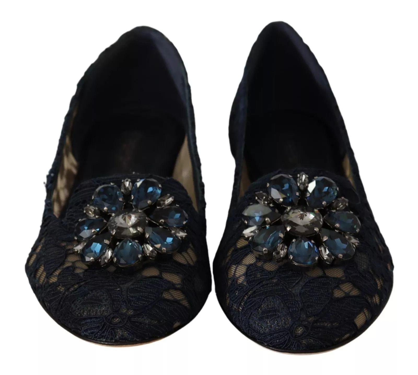 Crystal Loafer Lace Ballet Flats Women's Shoes (Pre-Owned) - Dolce & Gabbana - Modalova