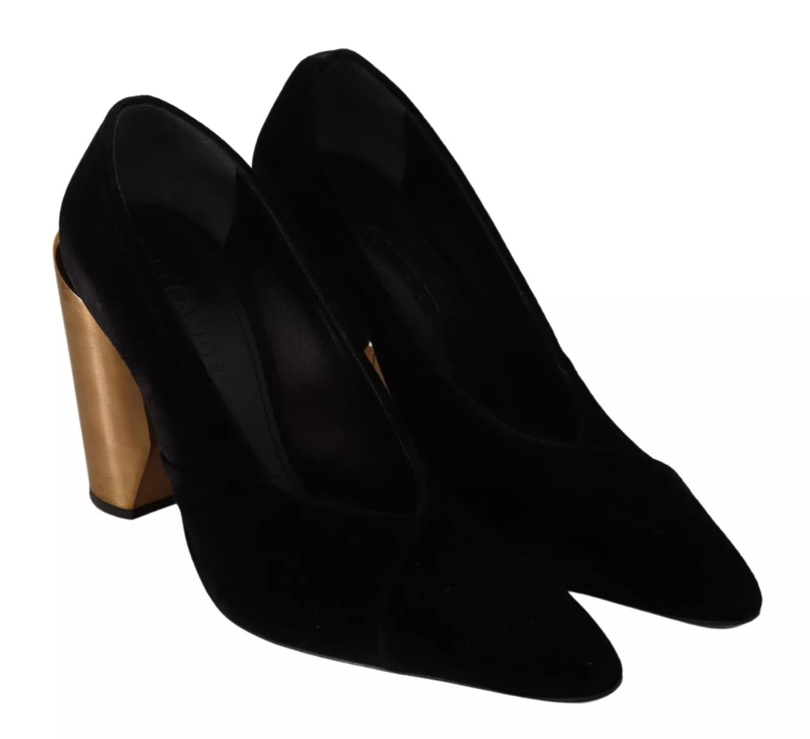 Leather Suede Block Heels Pumps Women's Shoes (Pre-Owned) - Jil Sander - Modalova