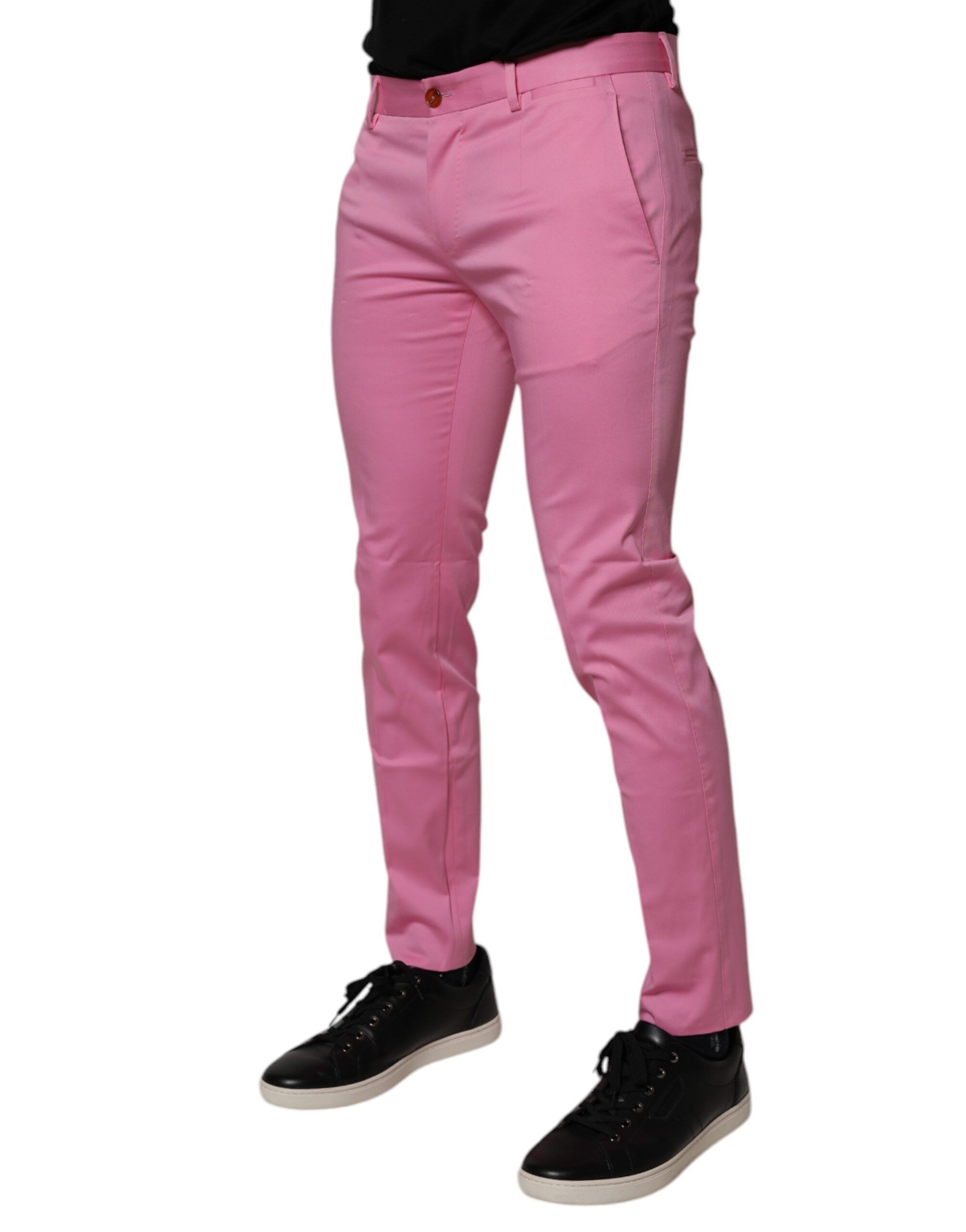 Cotton Slim Fit Men Dress Formal Men's Pants - Dolce & Gabbana - Modalova