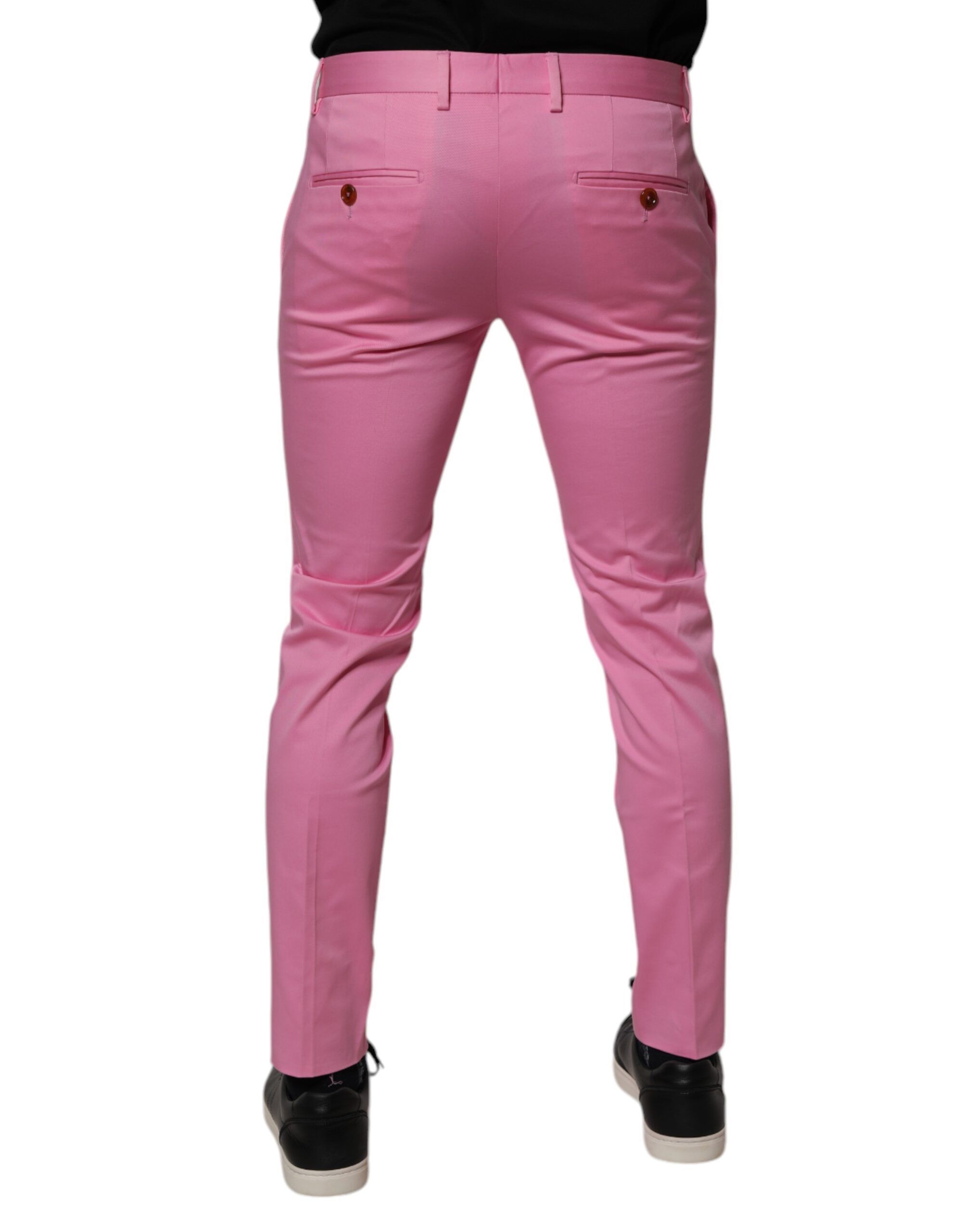 Cotton Slim Fit Men Dress Formal Men's Pants - Dolce & Gabbana - Modalova