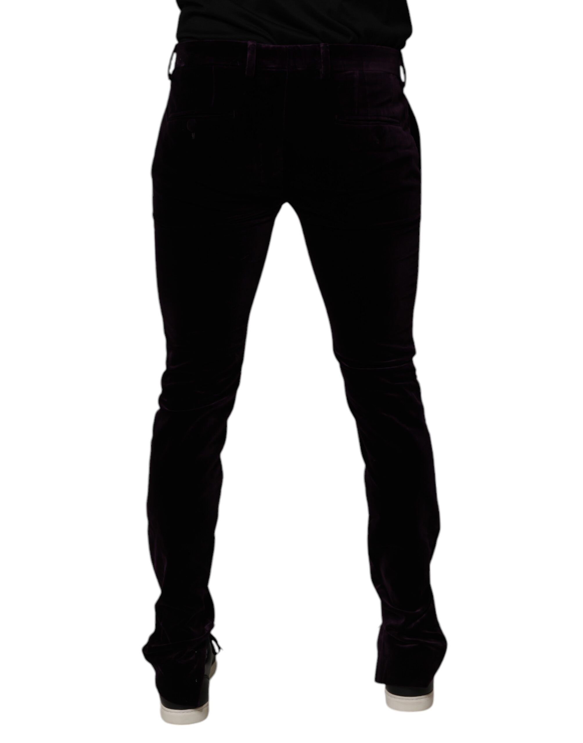Velvet Cotton Men Dress Formal Men's Pants - Dolce & Gabbana - Modalova